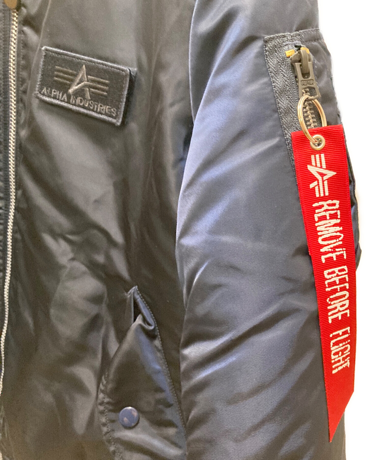 中古・古着通販】ALPHA (アルファ) フライトジャケット ネイビー