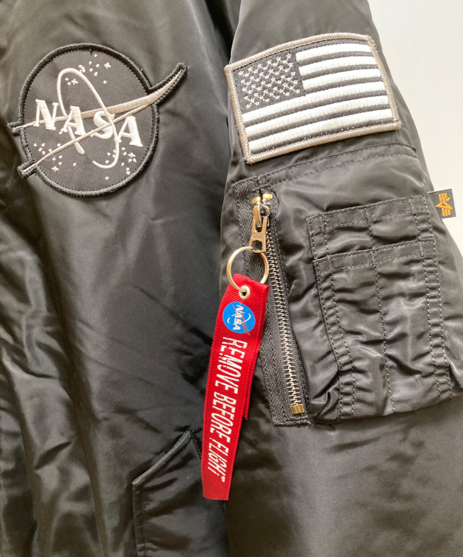 中古・古着通販】ALPHA (アルファ) NASA フライトジャケット ブラック