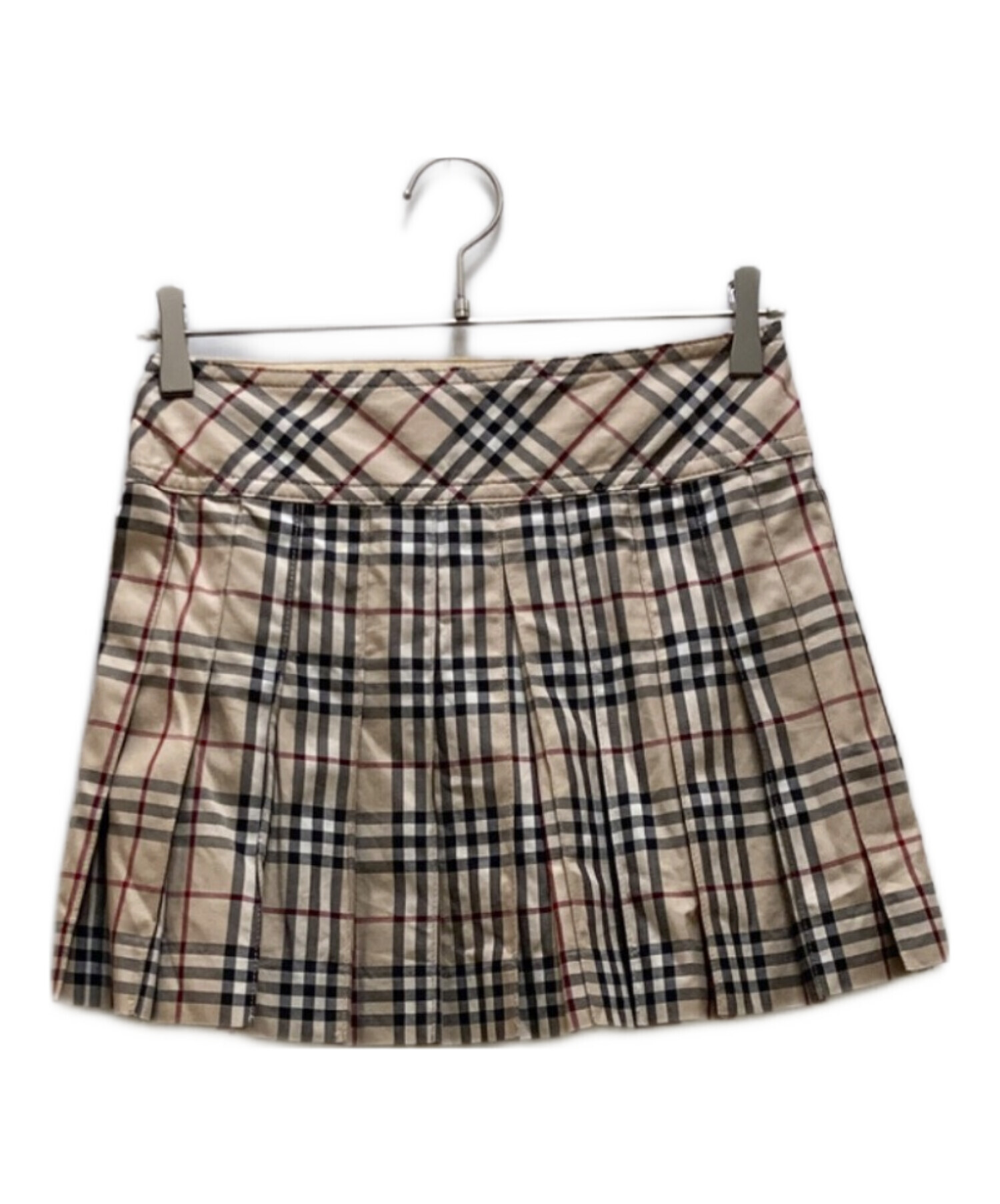 バーバリー　ノバチェック　キュロット　プリーツミニスカート　ベルト　ホース刺繍 中古・古着通販】BURBERRY BLUE LABEL (バーバリー ブルー レーベル