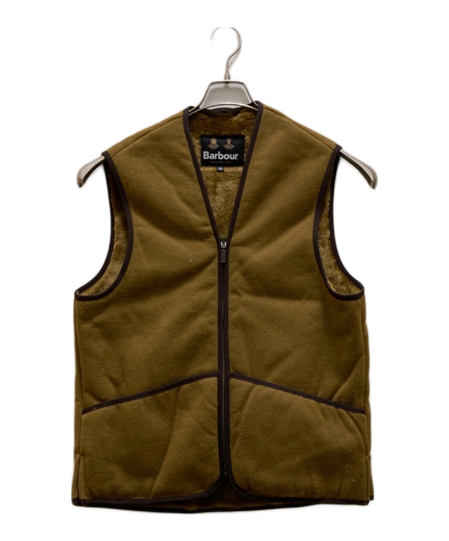 中古・古着通販】Barbour (バブアー) ファーライナーベスト ブラウン