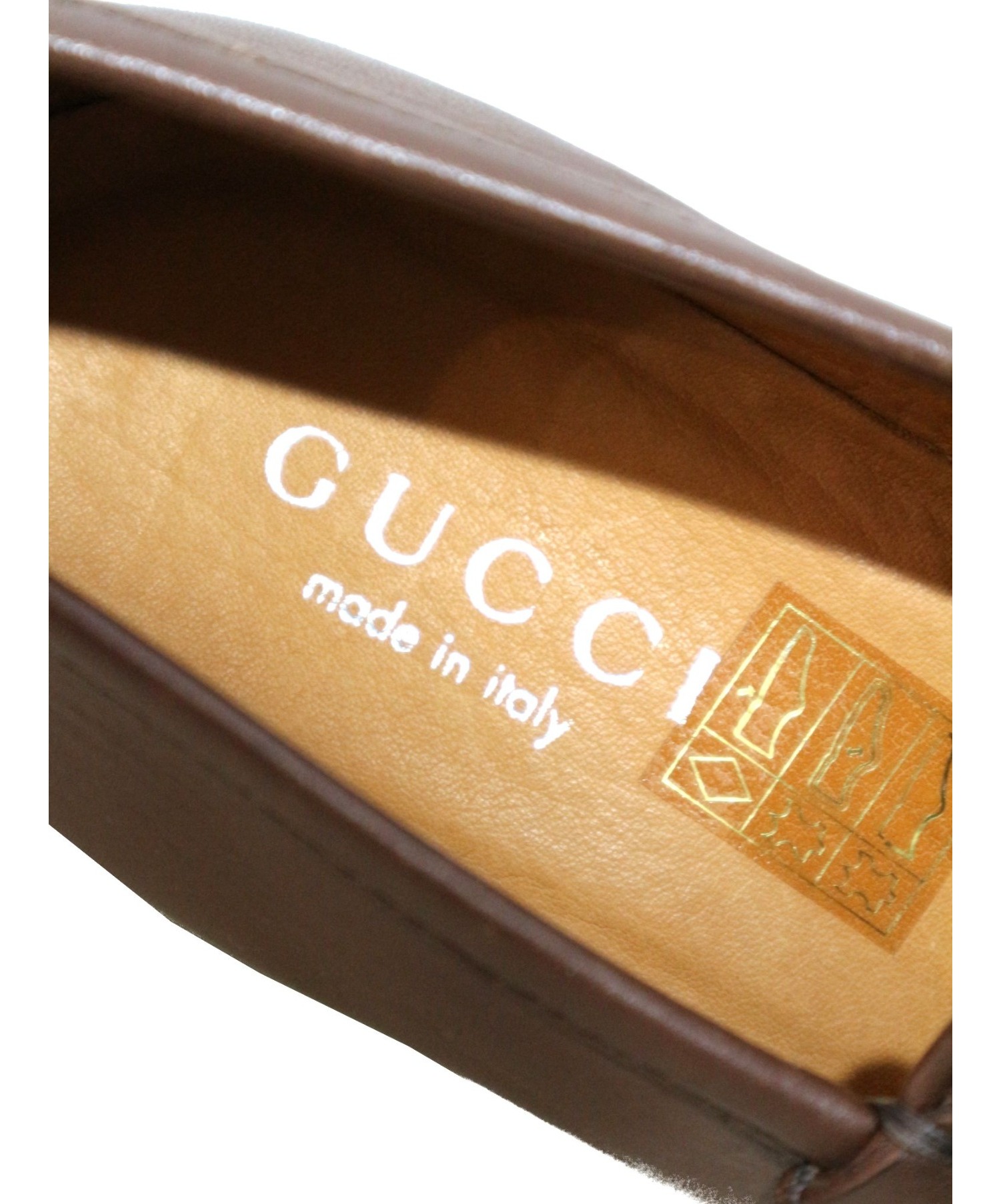 中古・古着通販】GUCCI (グッチ) ビットローファー ブラウン サイズ:37 