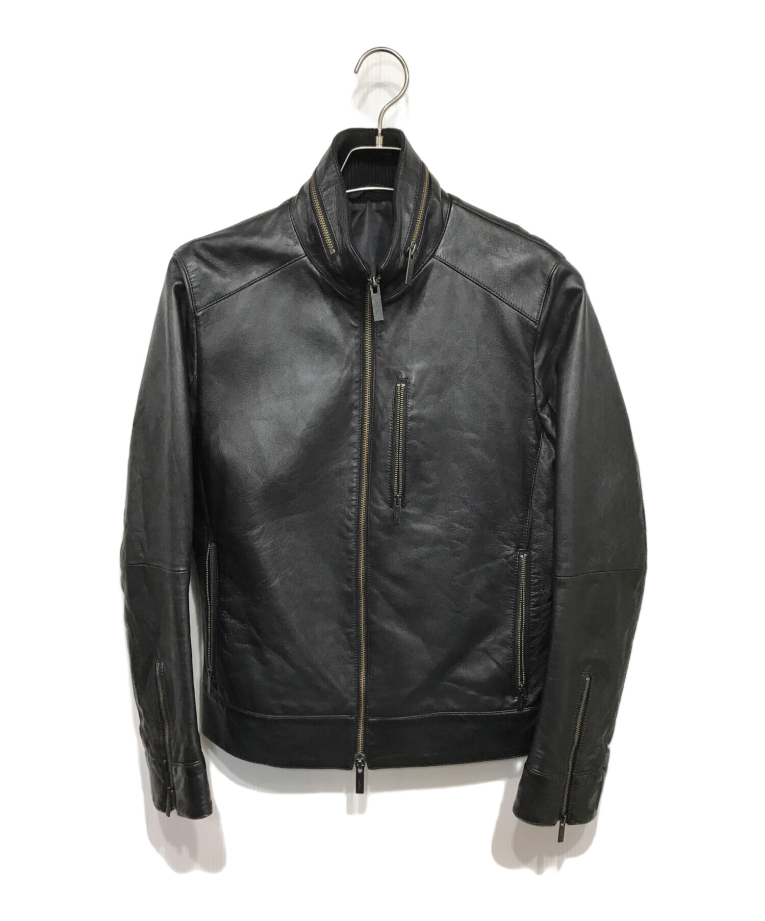 CK カルバンクライン シングルライダース フェイクレザージャケット