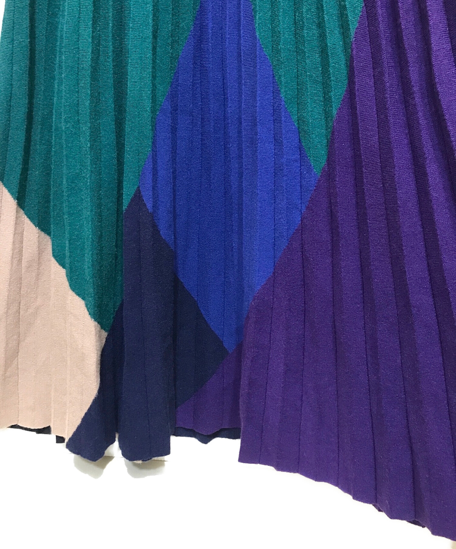 中古・古着通販】Diagram (ダイアグラム) プリーツニットワンピース