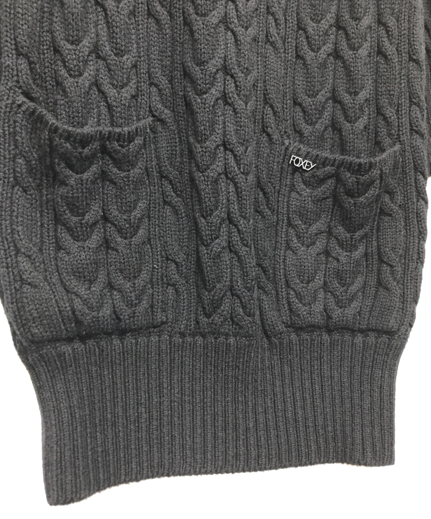 FOXEY フォクシー 黒 ニットワンピース 40