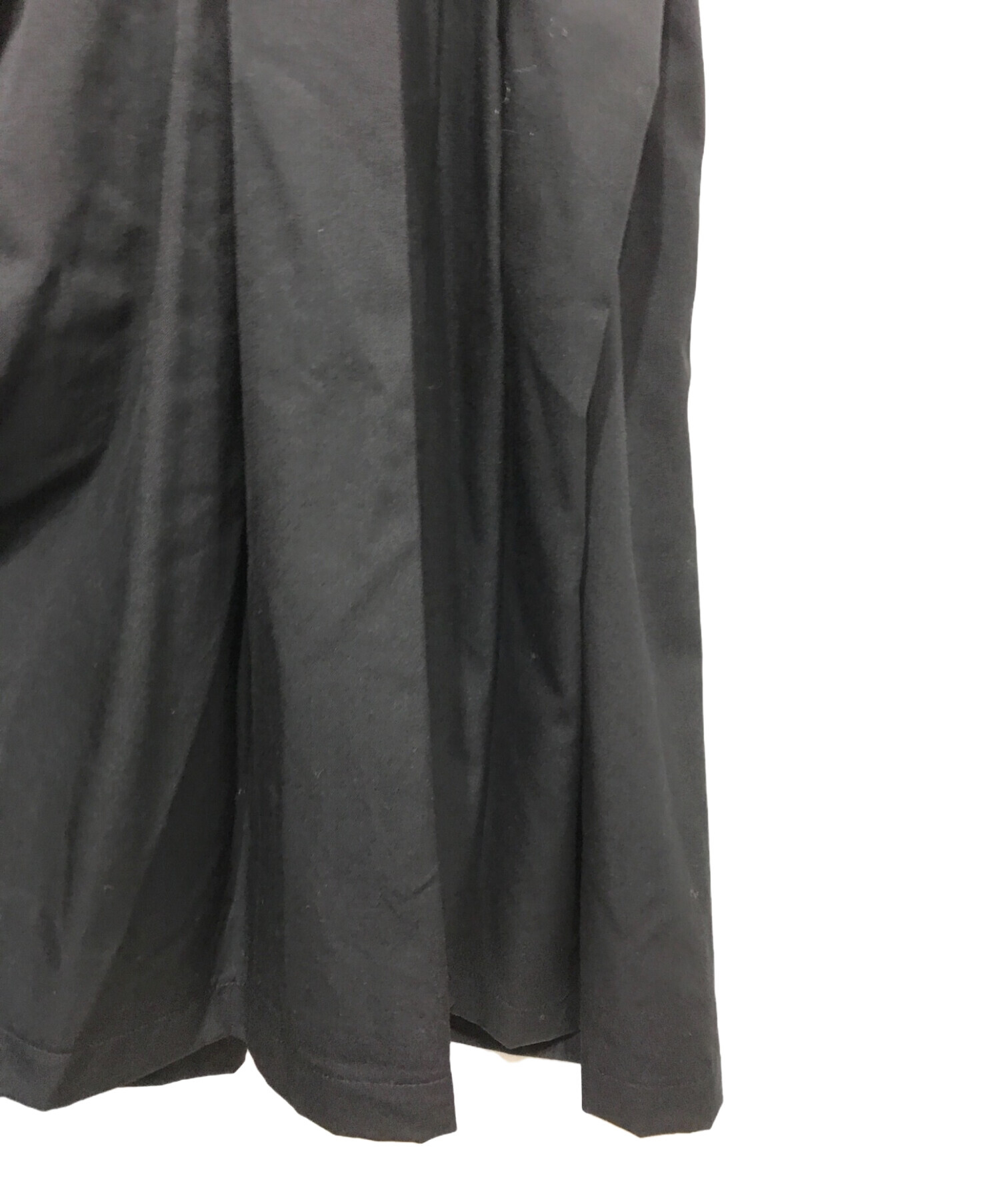 ブラックコムデギャルソン プリーツ ウールギャバ ジャンパー 吊りスカート XS ブラックコムデギャルソン プリーツ ウールギャバ ジャンパー 吊り