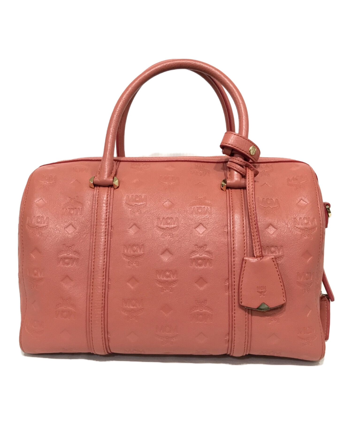 中古・古着通販】MCM (エムシーエム) ボストンバッグ ピンク｜ブランド 