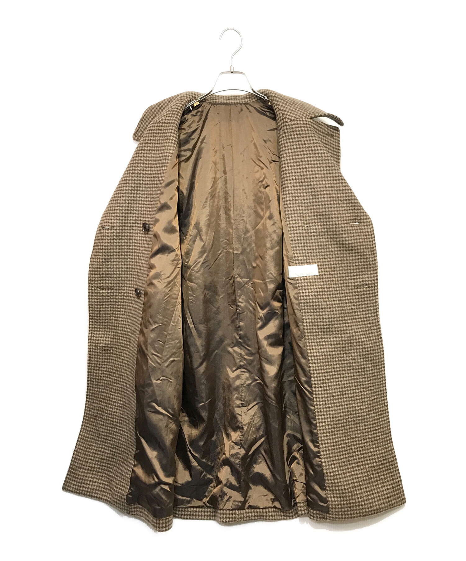 Plage ハウンドトゥースdouble buttonコート ブラックA 34 Plage ハウンドトゥースdouble buttonコート ブラックA 34