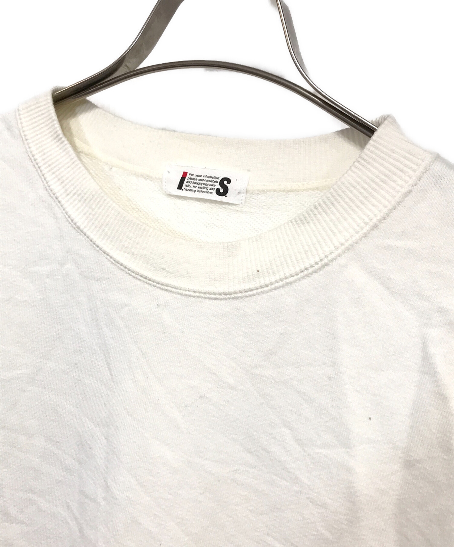 i.s issey miyake バックプリント 半袖スウェット ホワイト 9 中古・古着通販】i.s. ISSEY MIYAKE (イッセイ ミヤケ) オールドロゴ