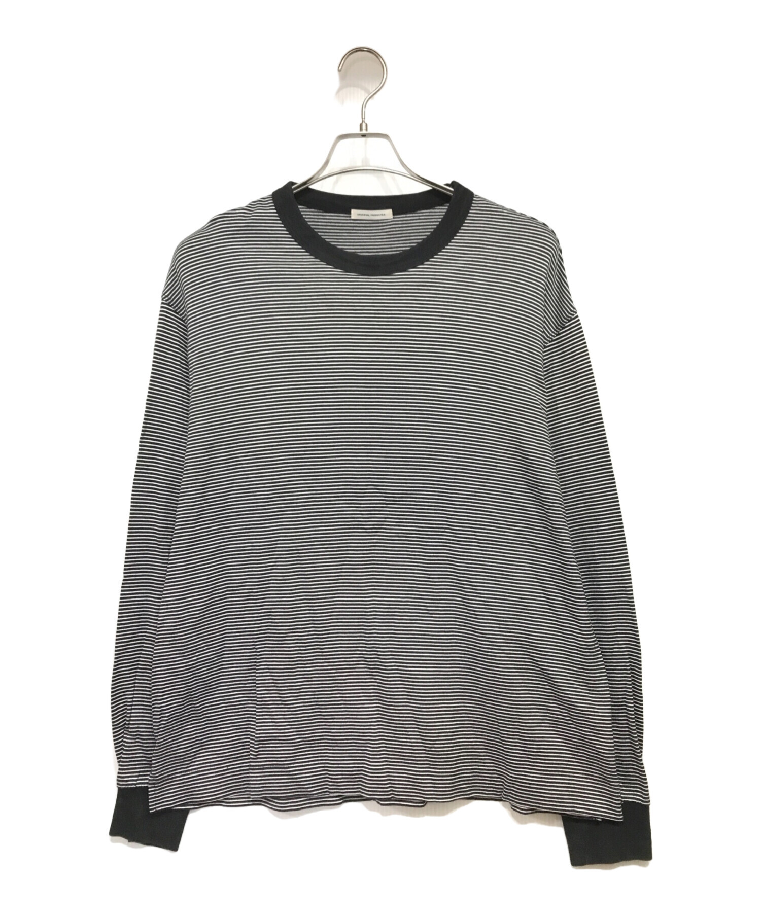 トップス UNIVERSAL PRODUCTS. BORDER L/S POLO UNIVERSAL PRODUCTS - BORDER Universal L⁄S Border | S⁄S Black