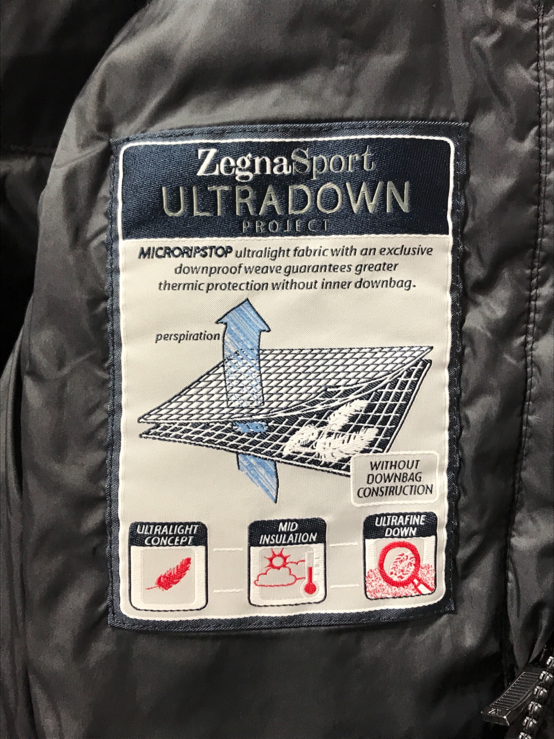 【未使用・タグ付】ゼニアスポーツ　ナイロンジャケット　XL ブラック　高機能 未使用・タグ付】ゼニアスポーツ ナイロンジャケット XL ブラック 高