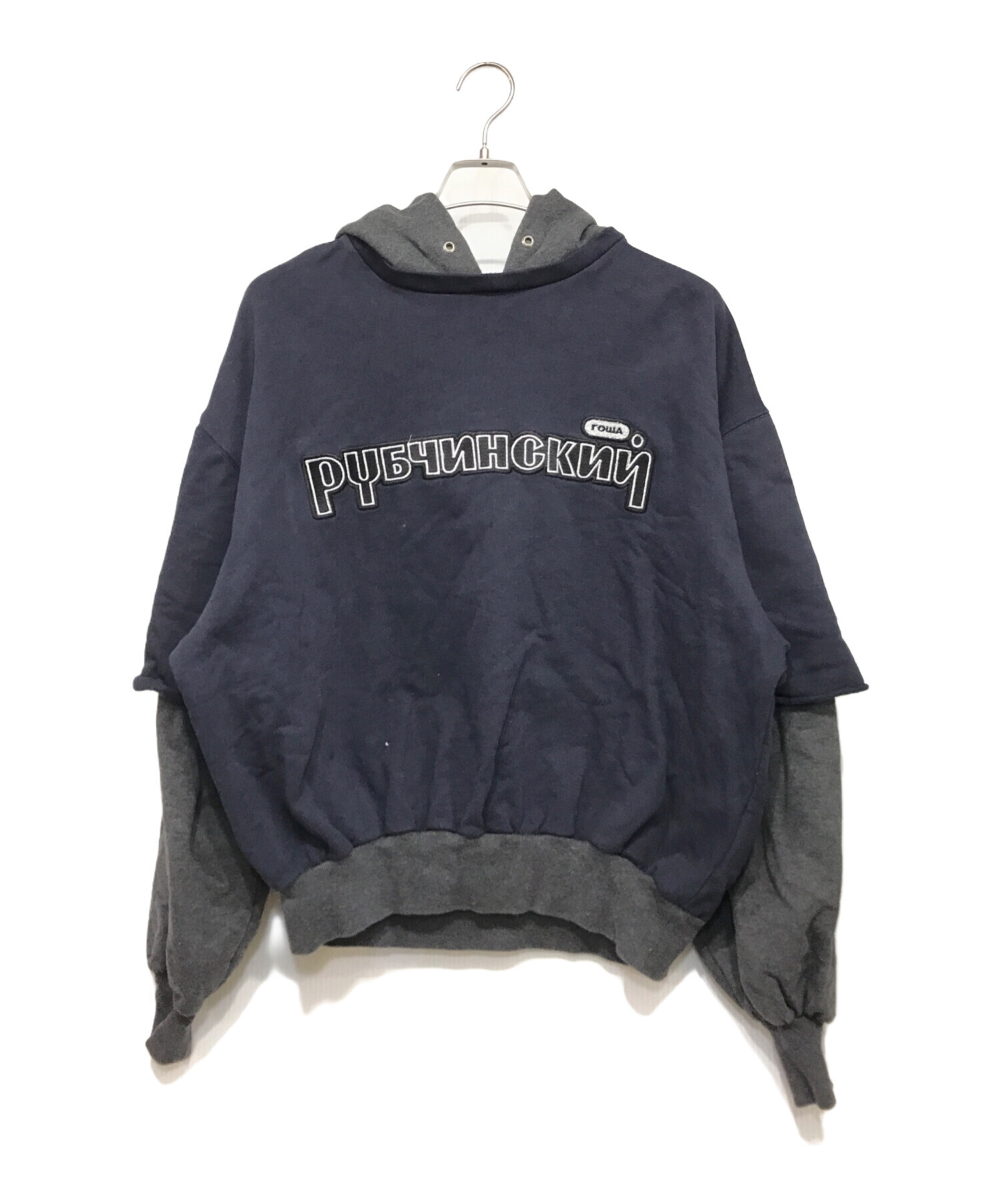 m*e様 gosha rubchinskiy S バイカラー切り替え素材ベスト gosha
