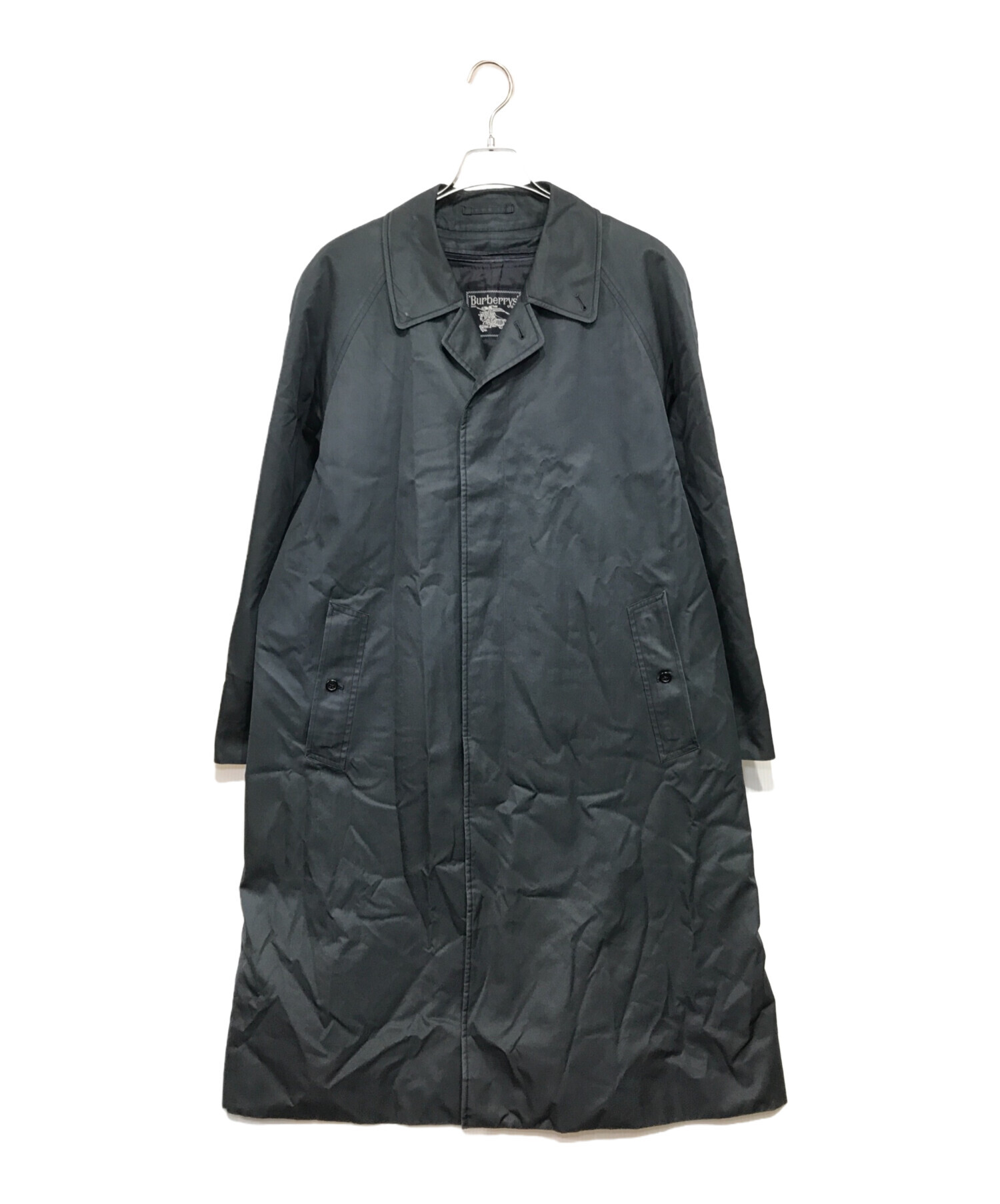 マ*コ様 Burberry’s バーバリー ネイビー バルマカーン コート 英国 ビンテージ 英国製 Burberry's バーバリー ステンカラーコート バルマ