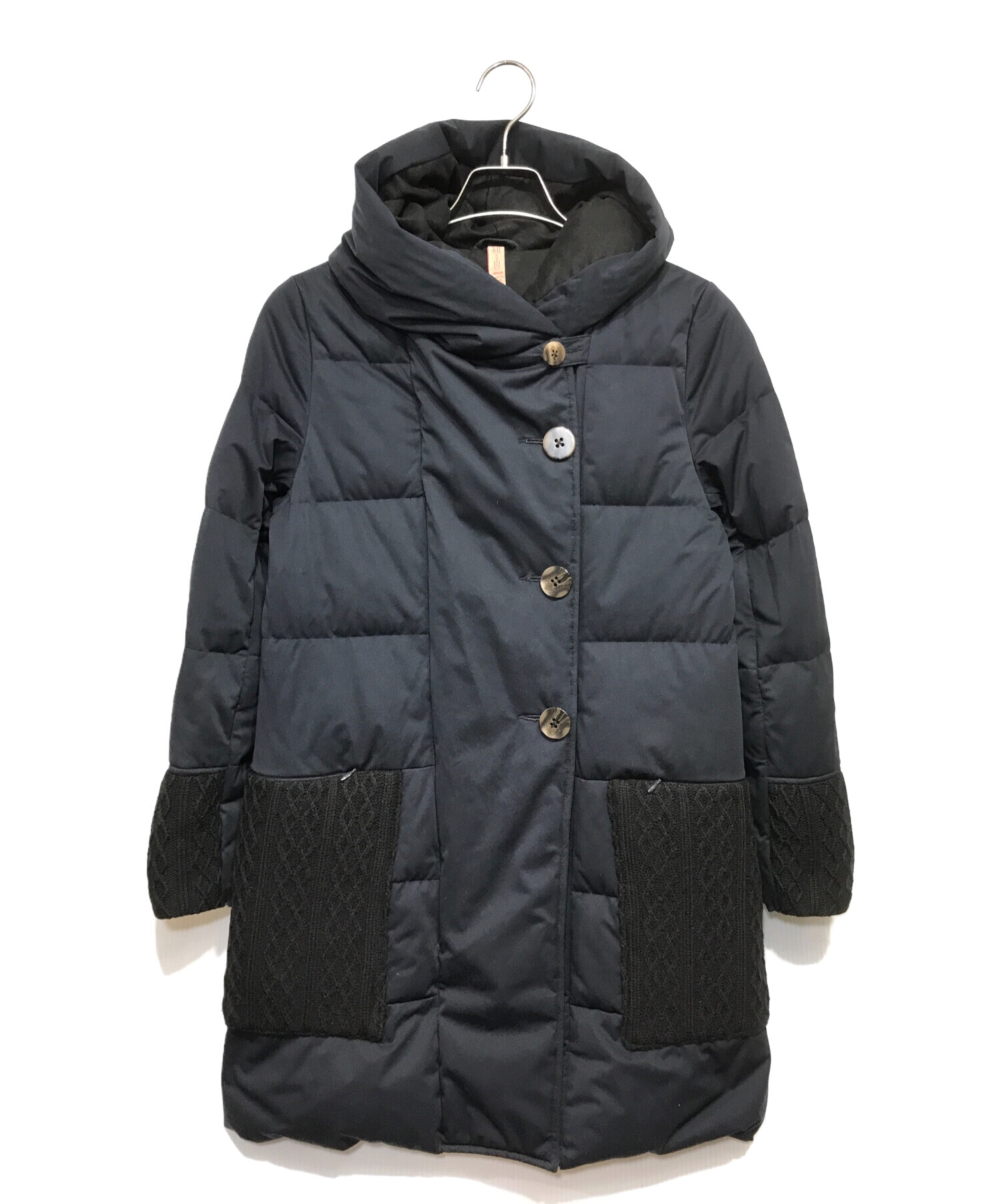 中古・古着通販】yosoou (ヨソオウ) KNIT POCKET COAT ダウンコート