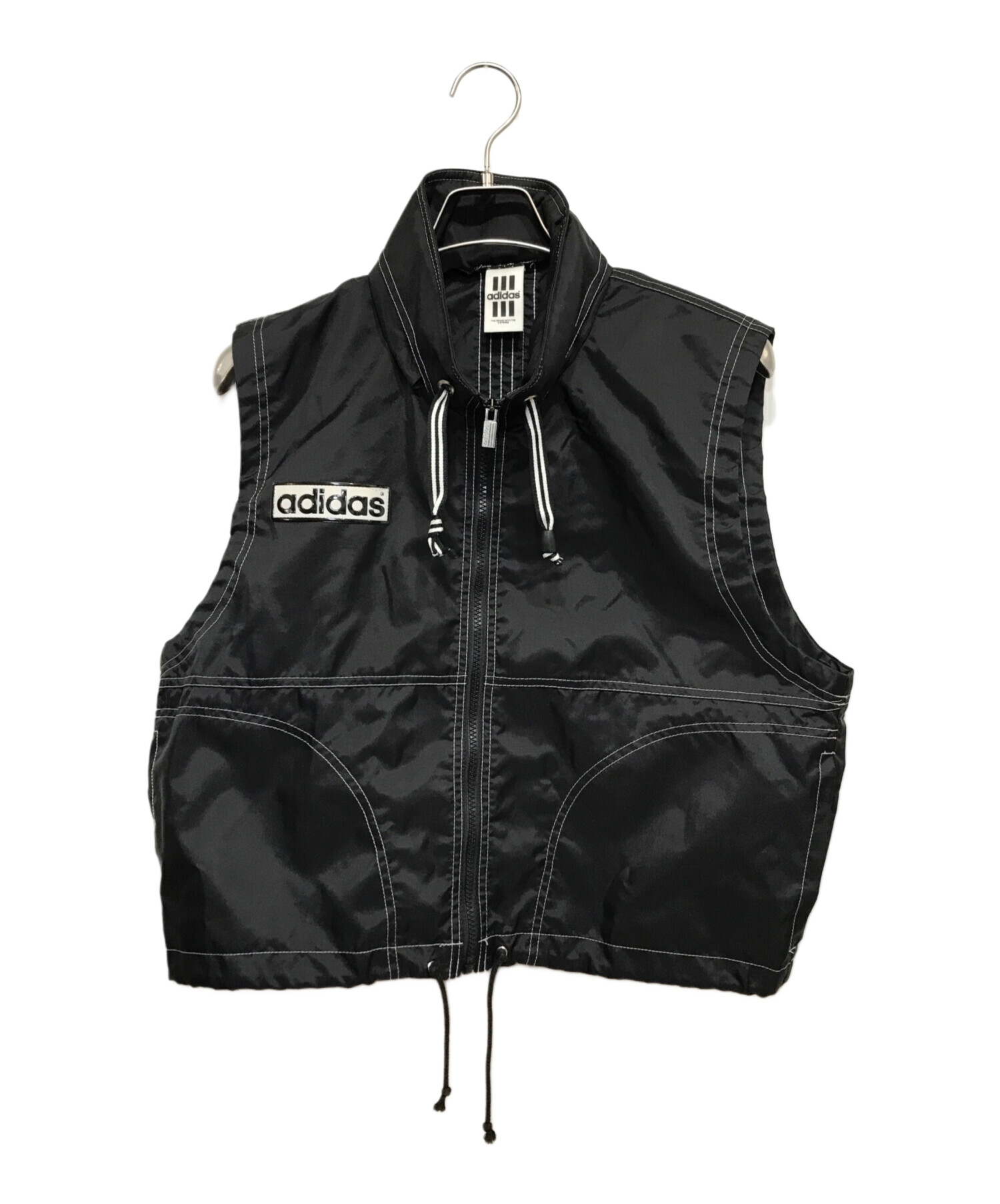 中古・古着通販】adidas (アディダス) ナイロンベスト ブラック サイズ