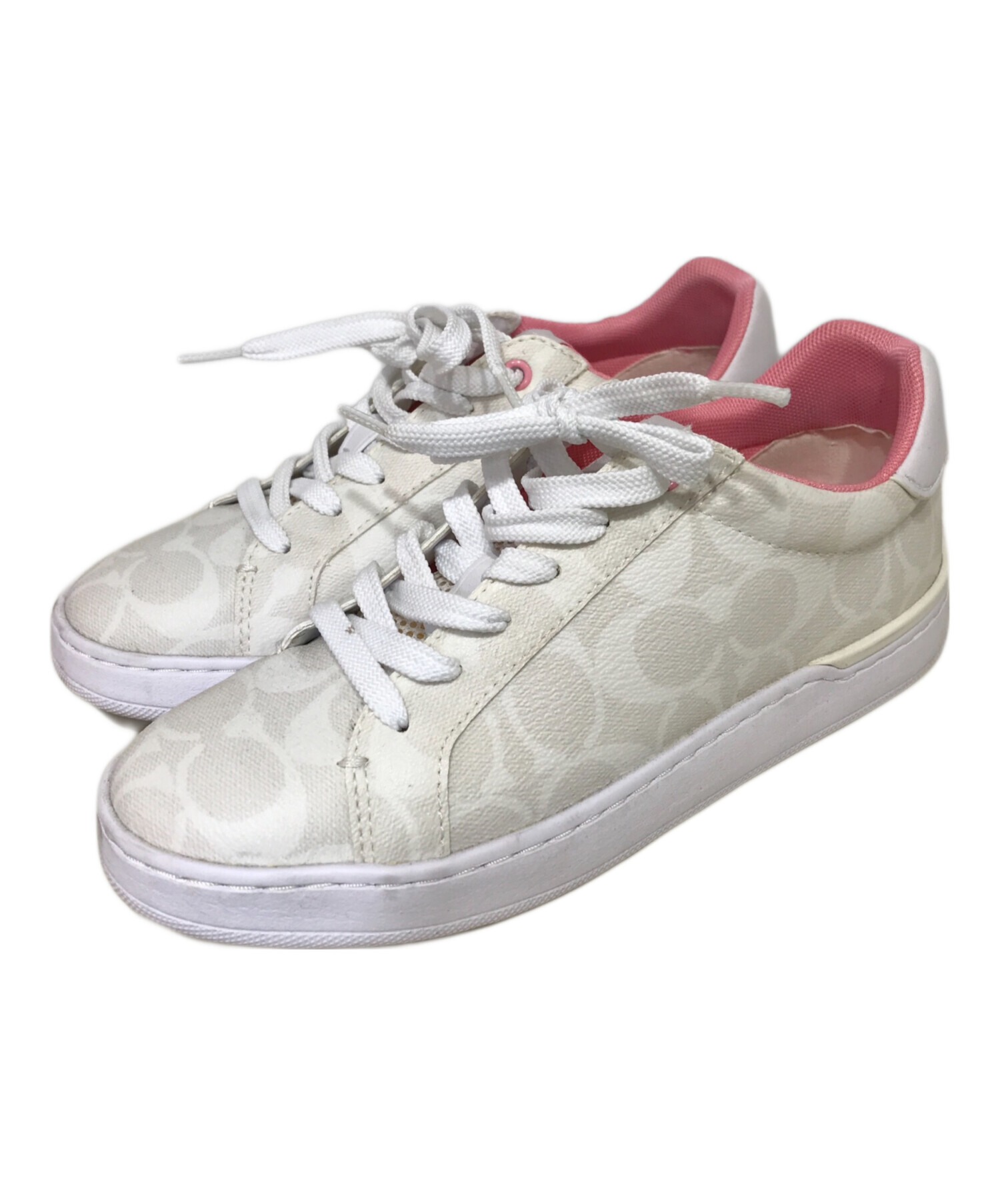 中古・古着通販】COACH (コーチ) シグネチャースニーカー ホワイト 