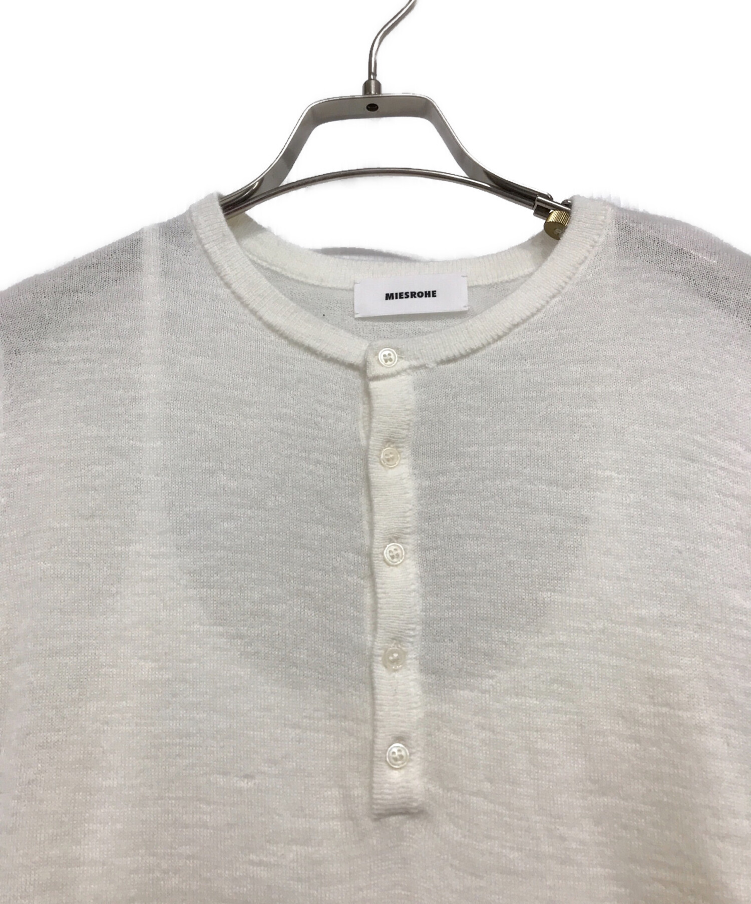 中古・古着通販】MIESROHE (ミースロエ) カットソー ホワイト サイズ 