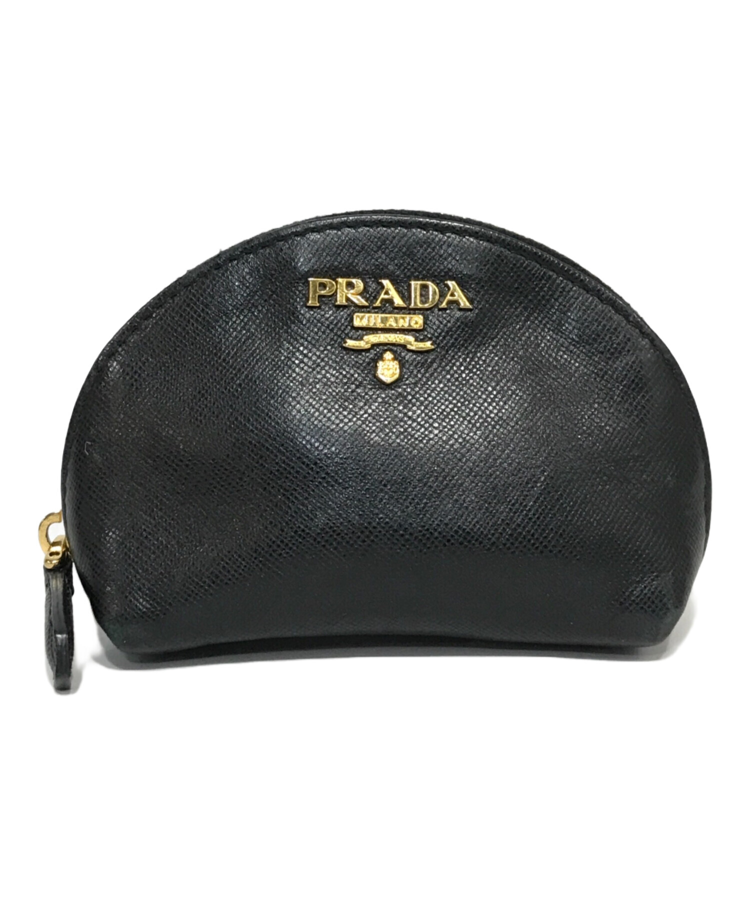 中古・古着通販】PRADA (プラダ) キーリング付コインケース ブラック