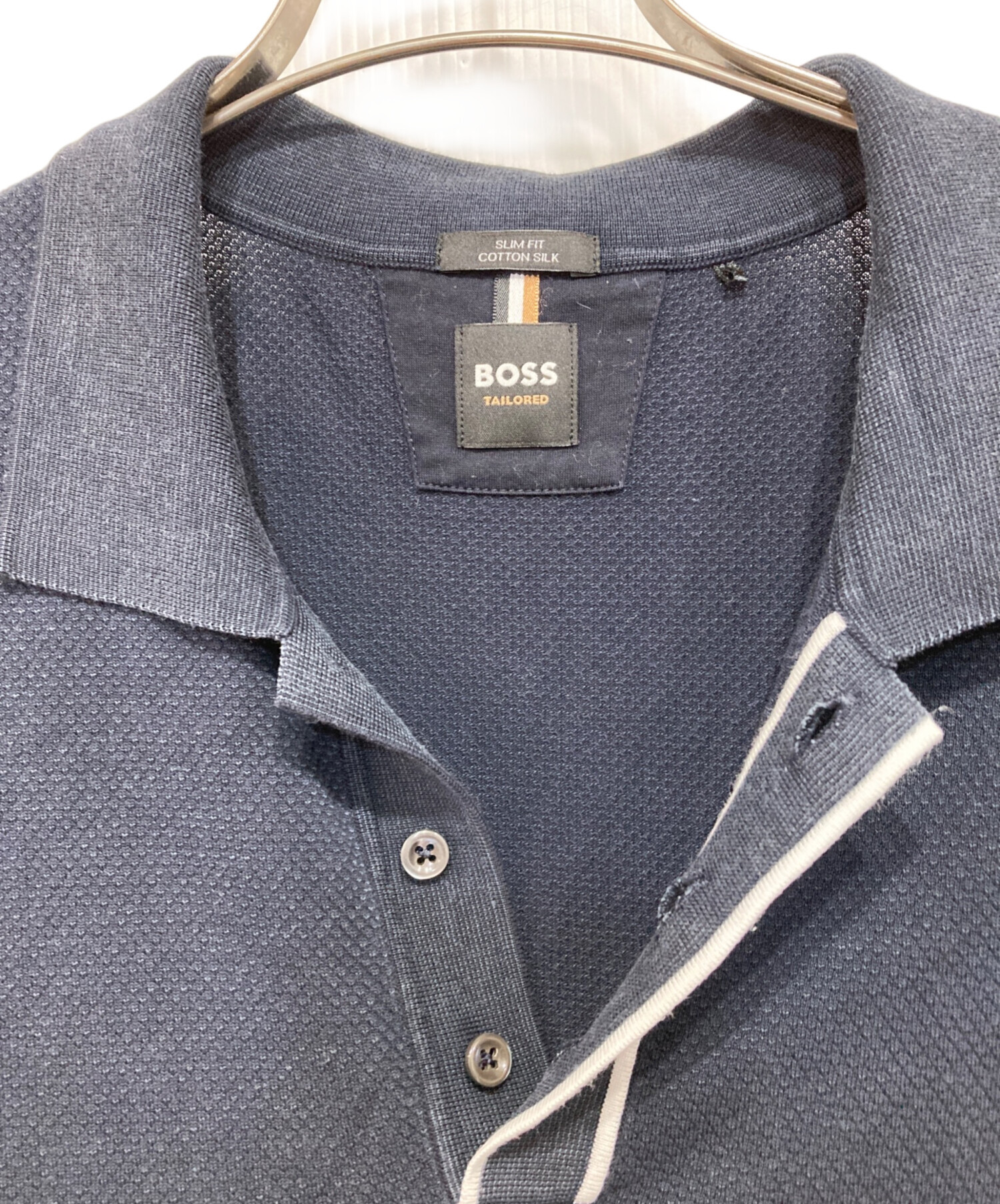 中古・古着通販】HUGO BOSS (ヒューゴ ボス) コットンシルクポロシャツ 