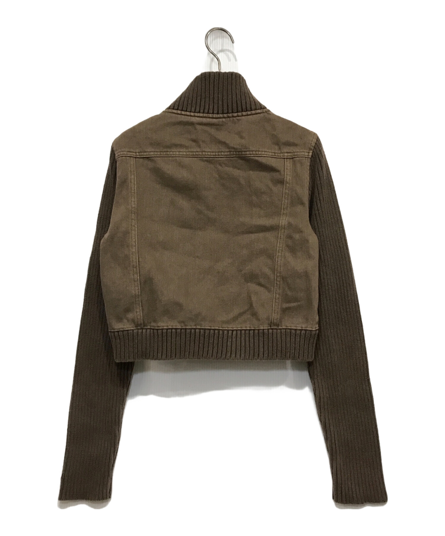 中古・古着通販】X-GIRL (エックスガール) RIB SLEEVE DENIM JACKET