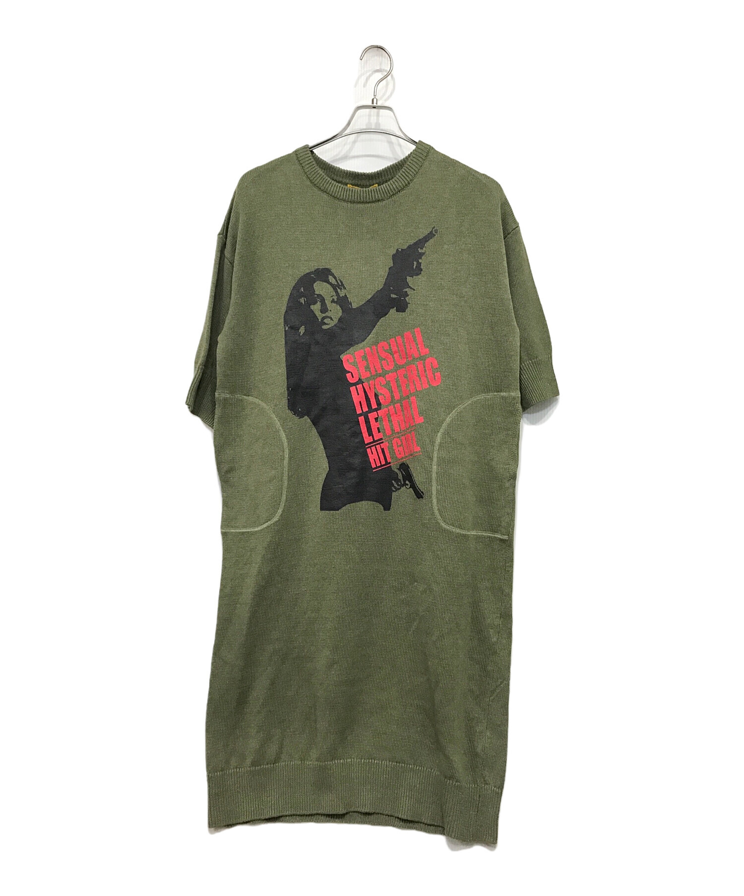 ヒステリックグラマーワンピースフリー カーキHYSTERIC GLAMOUR