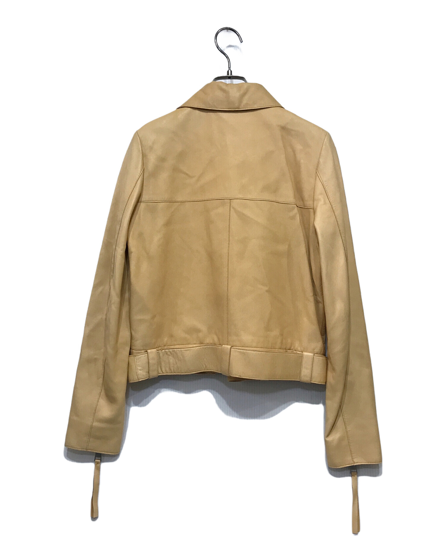 AERON ハンガリー製 レザージャケット 36 ネイビー アーロン  