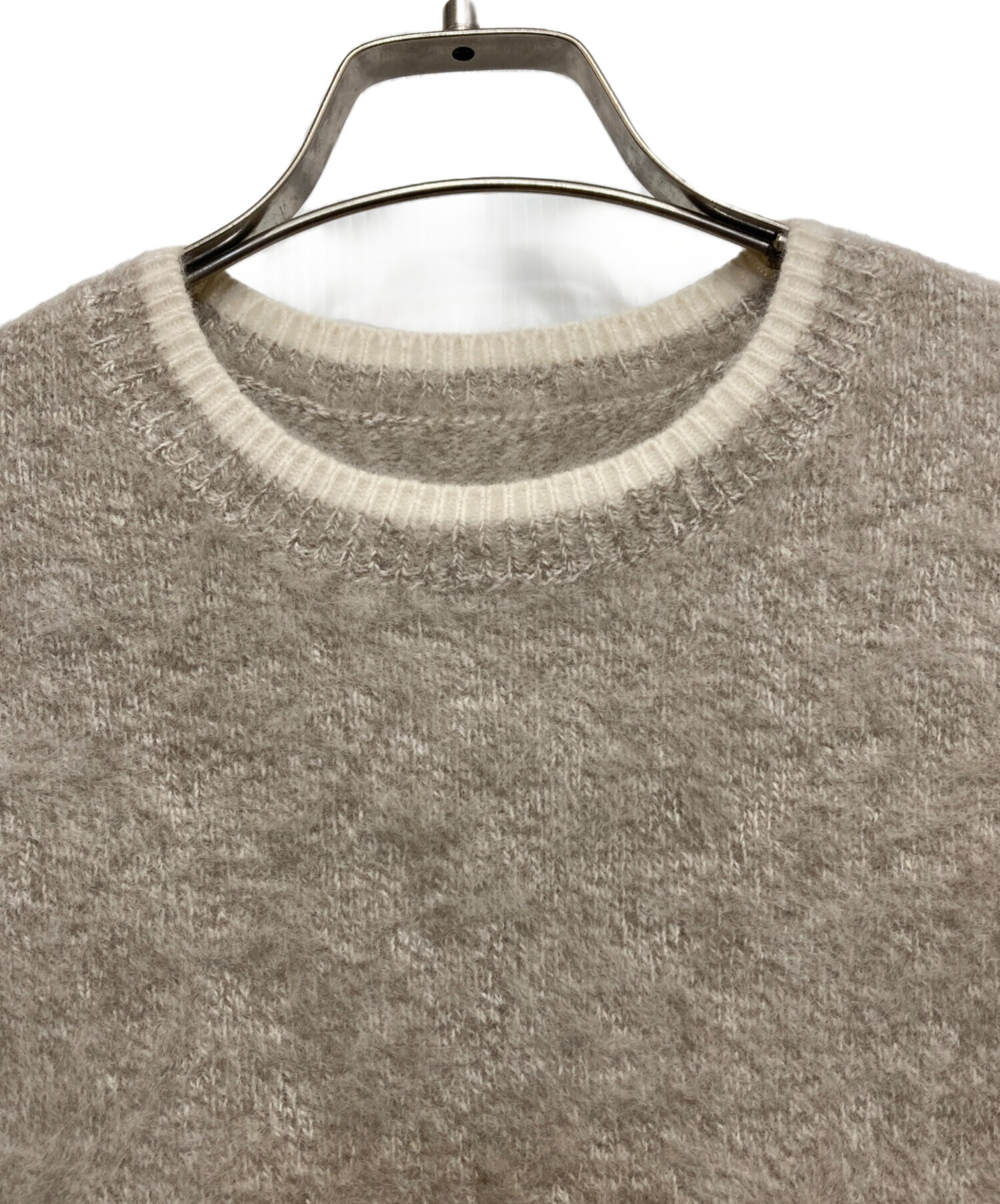 美品　ユナイテッドアローズ　フォックスカシミヤニット　ベージュxホワイト 中古・古着通販】UNITED ARROWS (ユナイテッドアローズ) フォックス