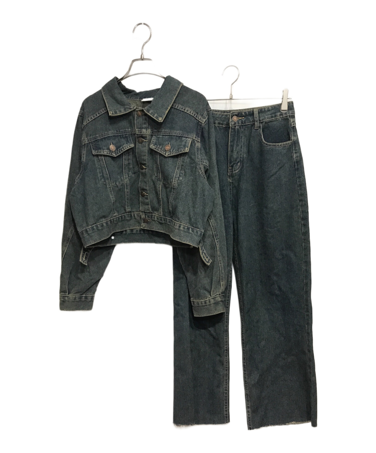 crammyデニムセットアップ 中古・古着通販】CRAMMY (クラミー) デニムセットアップ インディゴ