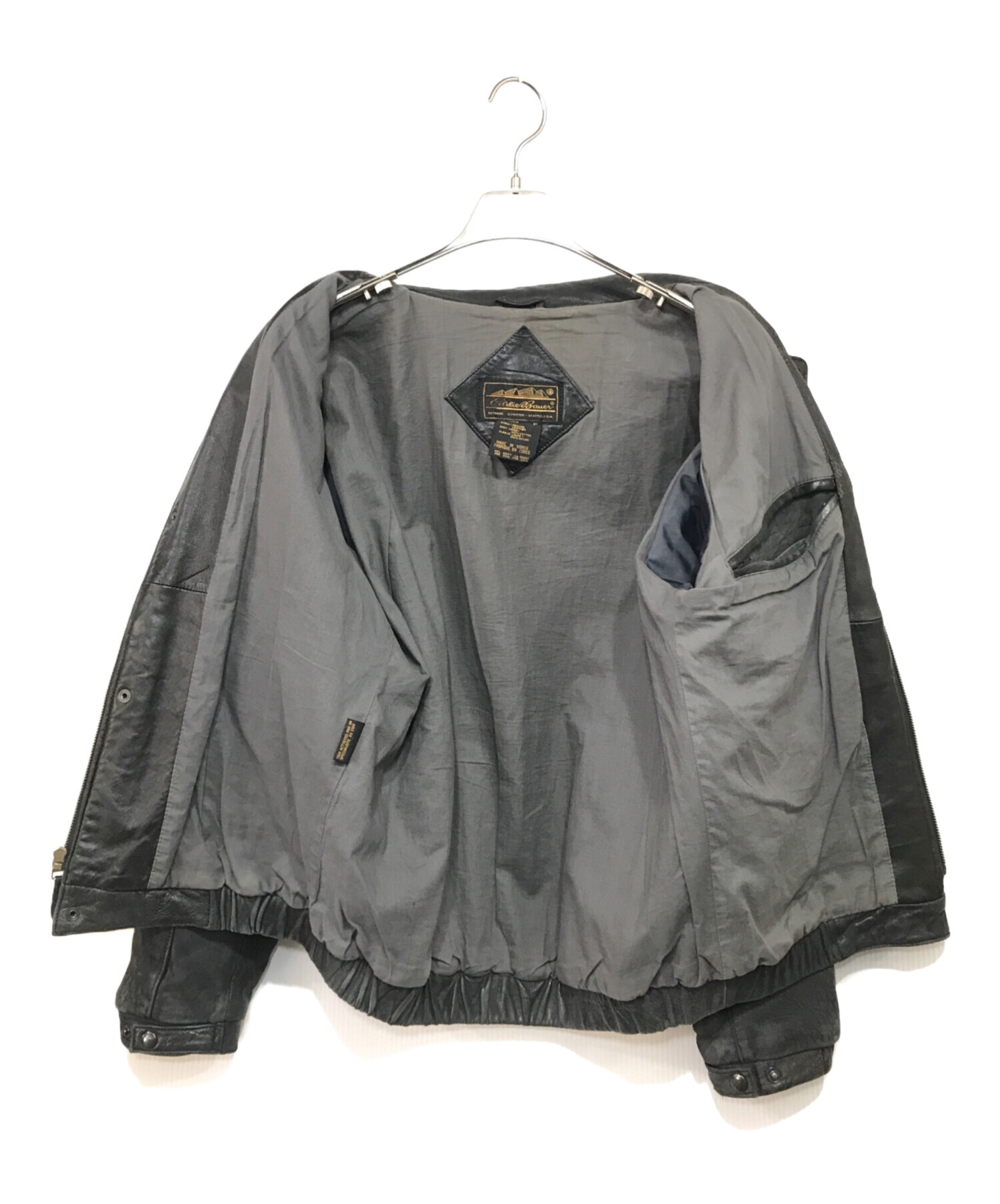 中古・古着通販】Eddie Bauer (エディーバウアー) 黒タグ レザー
