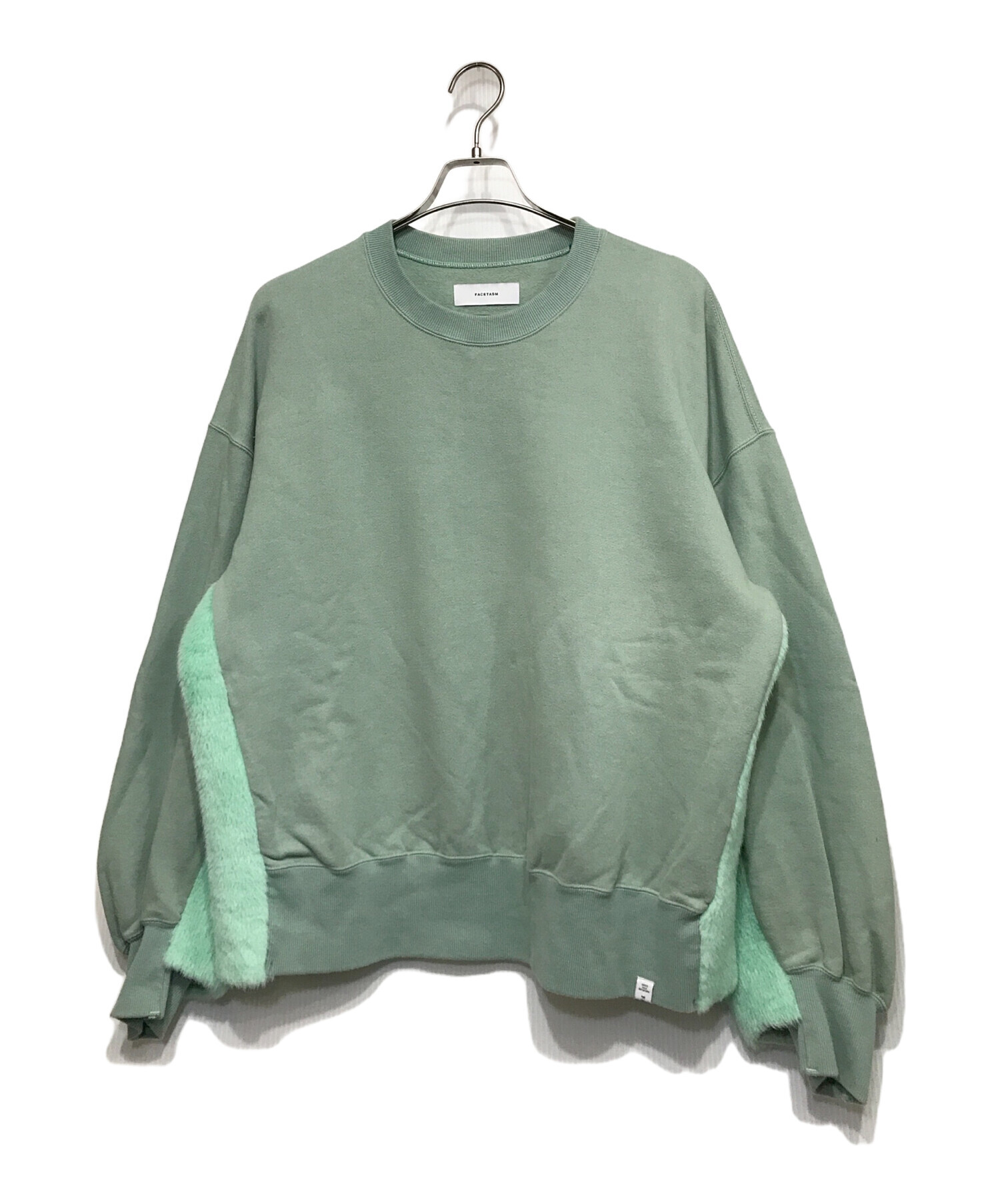 中古・古着通販】FACETASM (ファセッタズム) FAUX FUR SWEAT 切替 