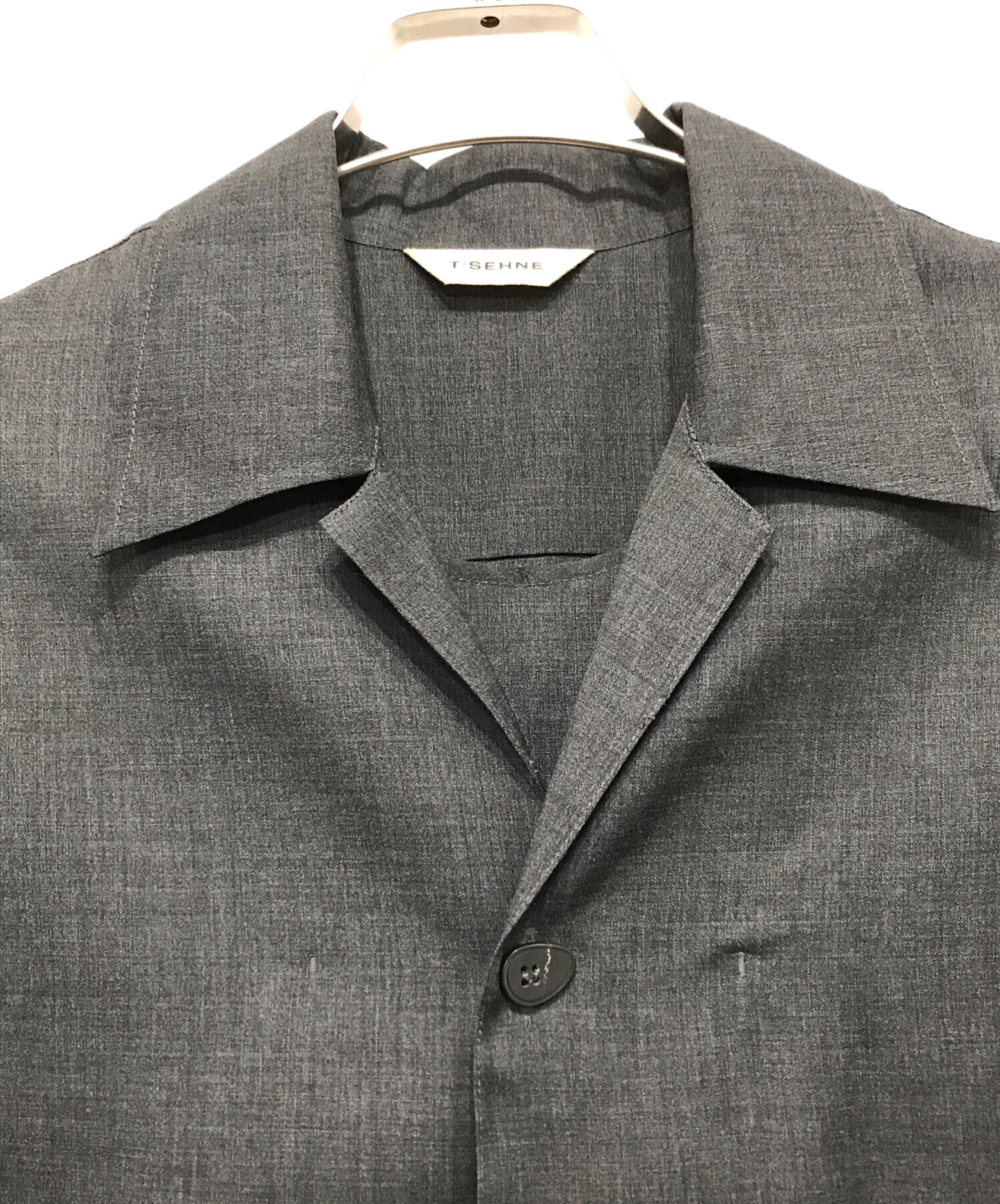 【着用一回】T/SEHNE (ティー・セーヌ) ポロシャツ / 23SS 中古・古着通販】T/SEHNE (ティー セーヌ) 23ss shirt ウールモスリン