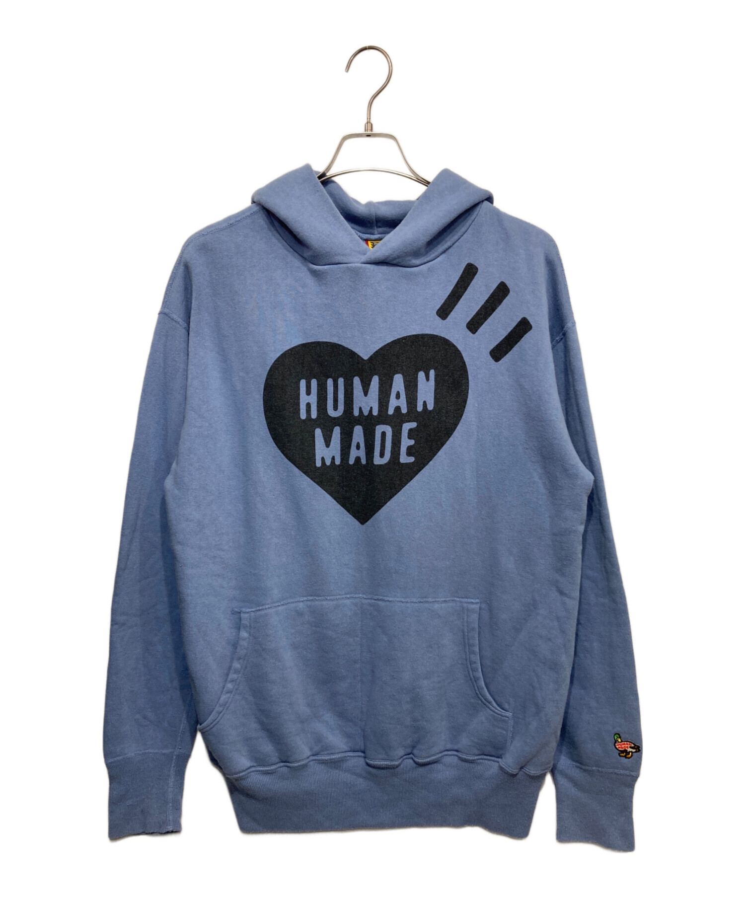 中古・古着通販】HUMAN MADE (ヒューマンメイド) ロゴフーディ ブルー 