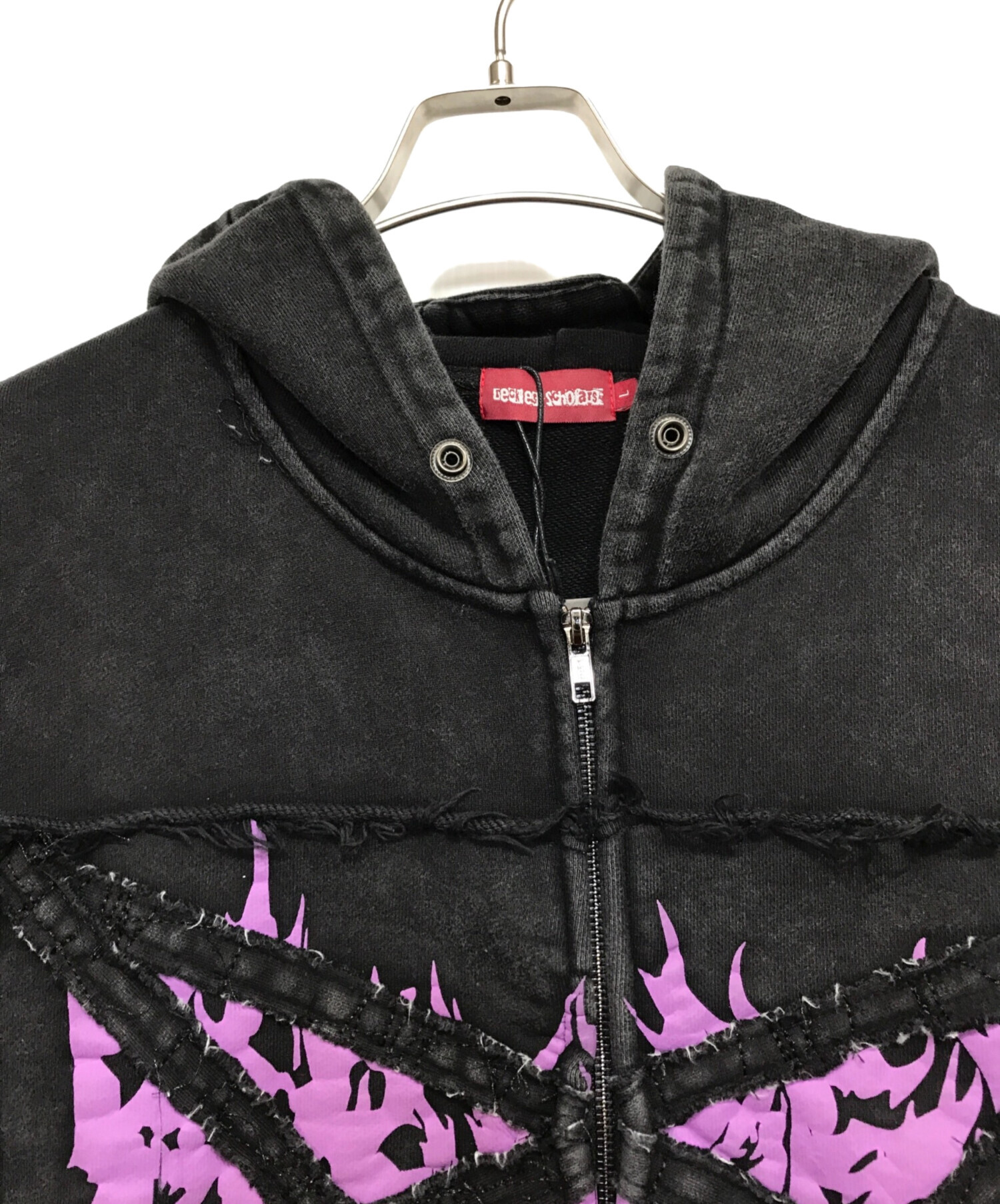 USED古着(ユーズドフルギ) {{reckless scholars}} Pent Patch Flannel Zip Hoodie メンズ import：L 【中古】【ブランド古着バズストア】 中古・古着通販】reckless scholars (レックレス スクラーズ) Pent