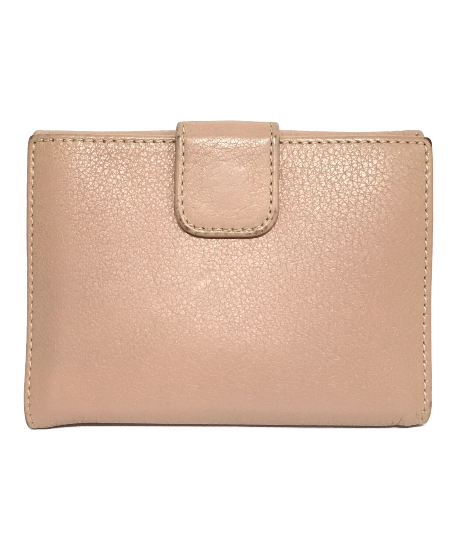 中古・古着通販】PRADA (プラダ) 2つ折り財布 ピンクベージュ