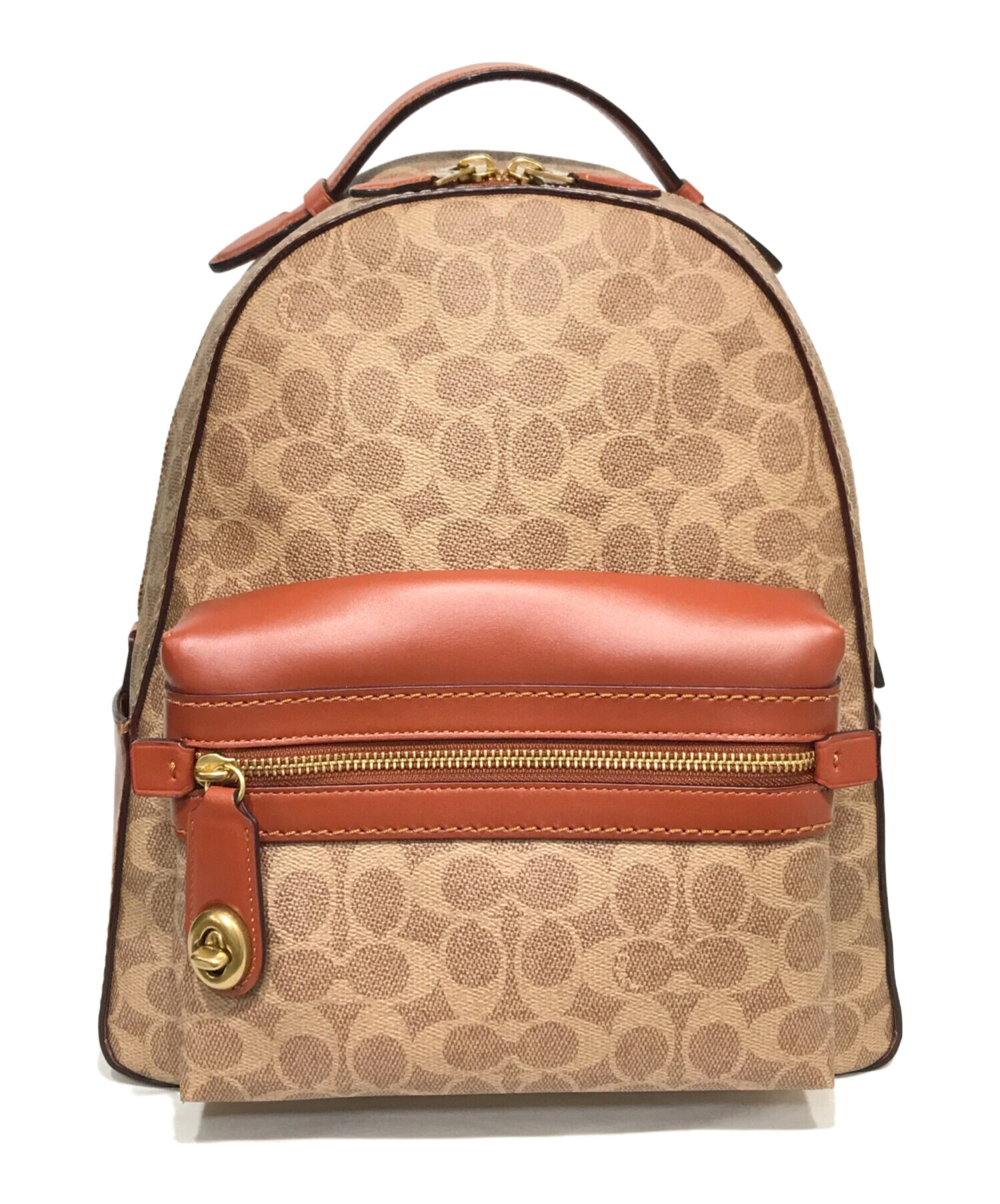 中古・古着通販】COACH (コーチ) シグネチャーバックパック ブラウン 