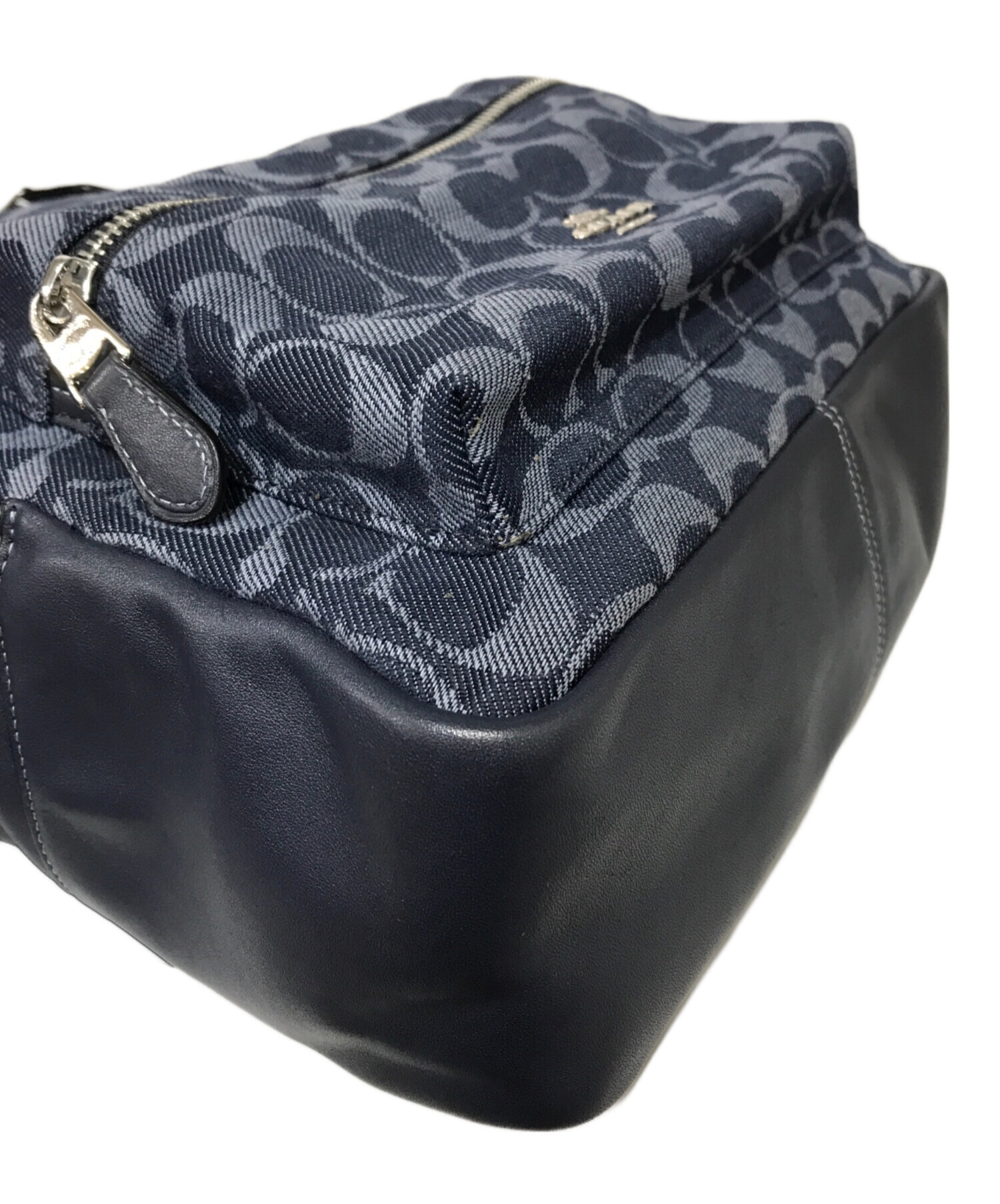 中古・古着通販】COACH (コーチ) デニムシグネチャーリュック