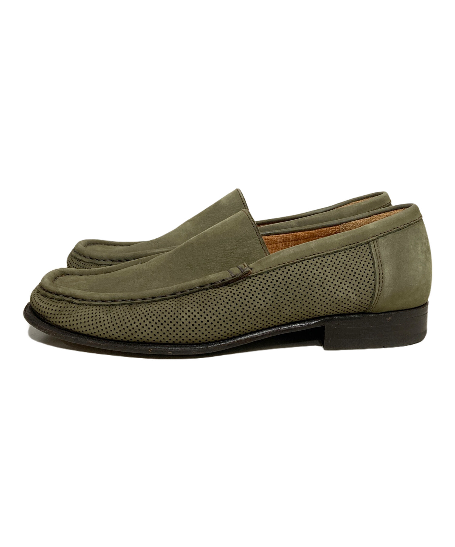 中古・古着通販】BALLY (バリー) ローファー グリーン サイズ:7 1/2 