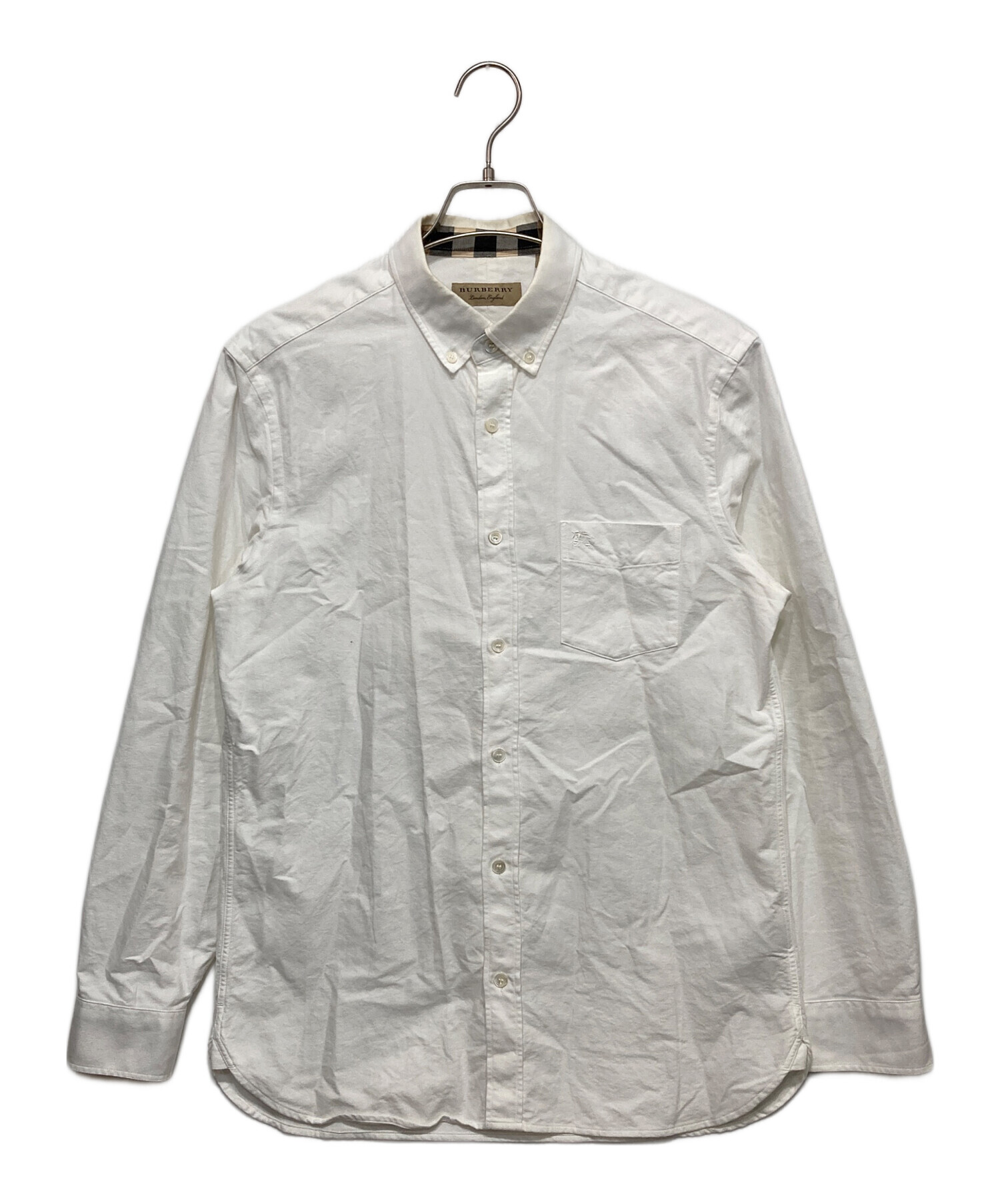 中古・古着通販】BURBERRY (バーバリー) ボタンダウンシャツ ホワイト 