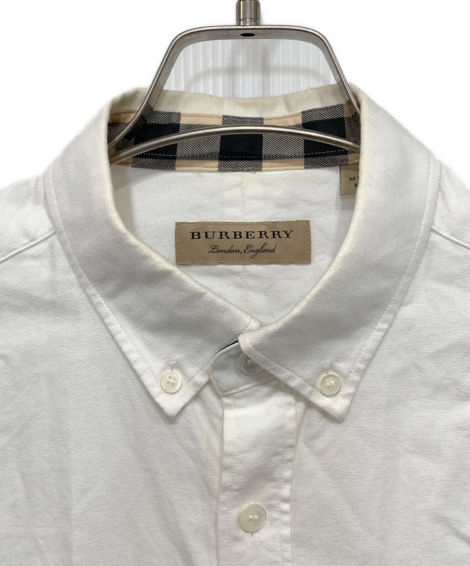 中古・古着通販】BURBERRY (バーバリー) ボタンダウンシャツ ホワイト 