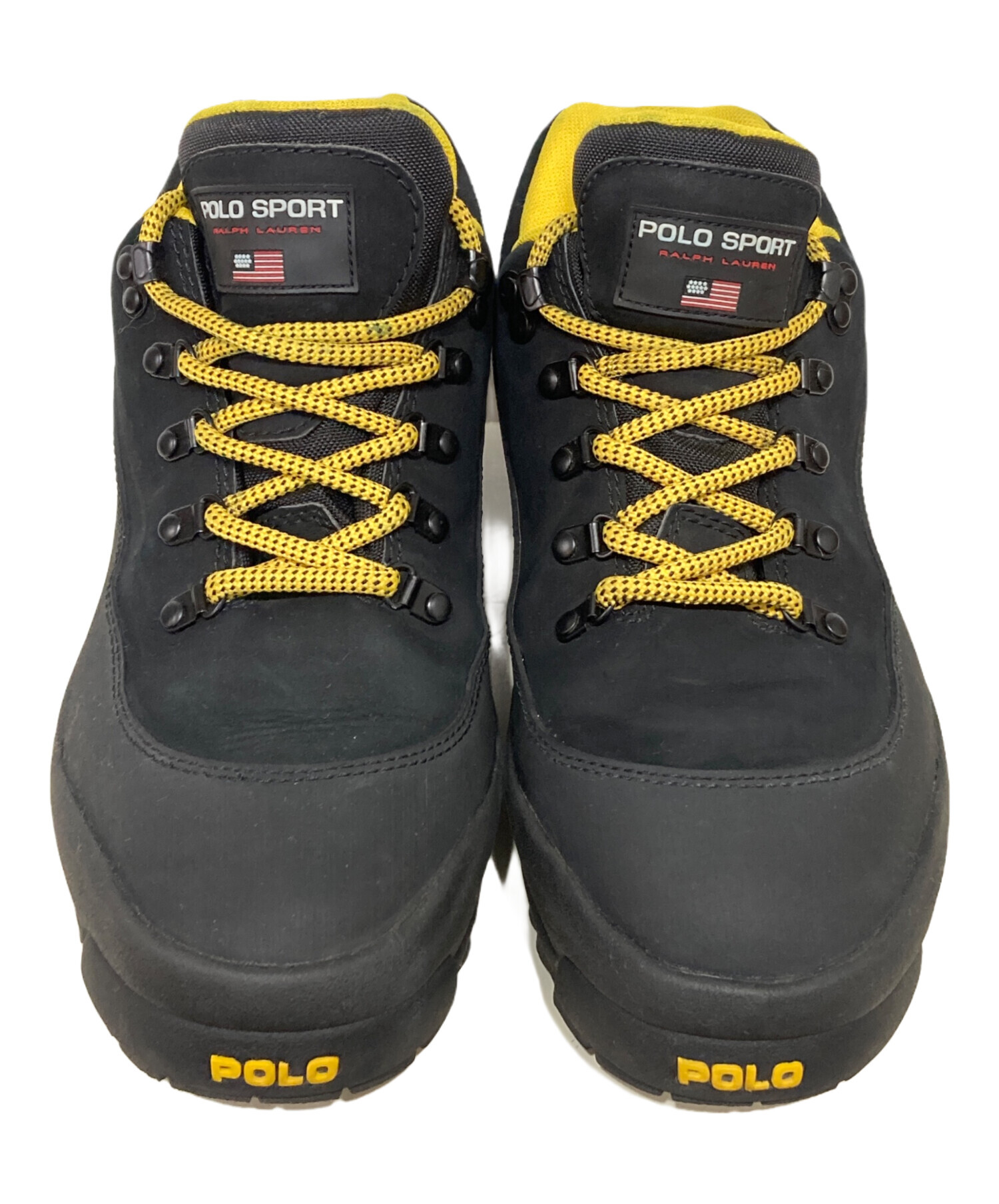 ポロスポーツ 本革レザー トレッキングブーツ 黒 ブラック 中古・古着通販】POLO SPORT (ポロスポーツ) トレッキングシューズ