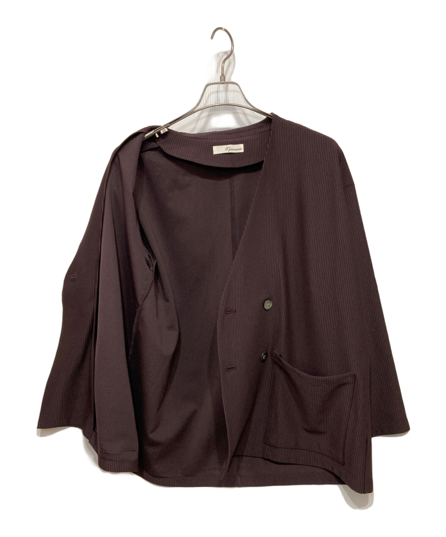 t.yamai paris⭐︎美品⭐︎トリコットサッカージャケット　ブラウン 3031003662138308_02_8722w.jpeg