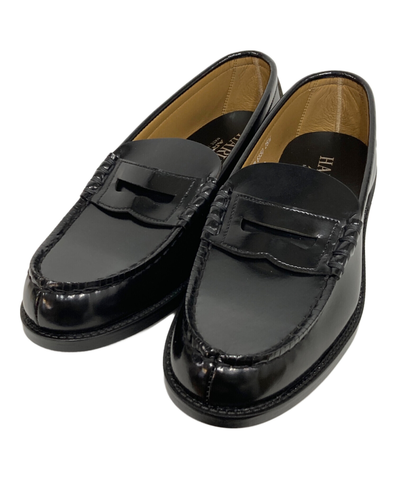 中古・古着通販】HARUTA (ハルタ) コインローファー ブラック サイズ 