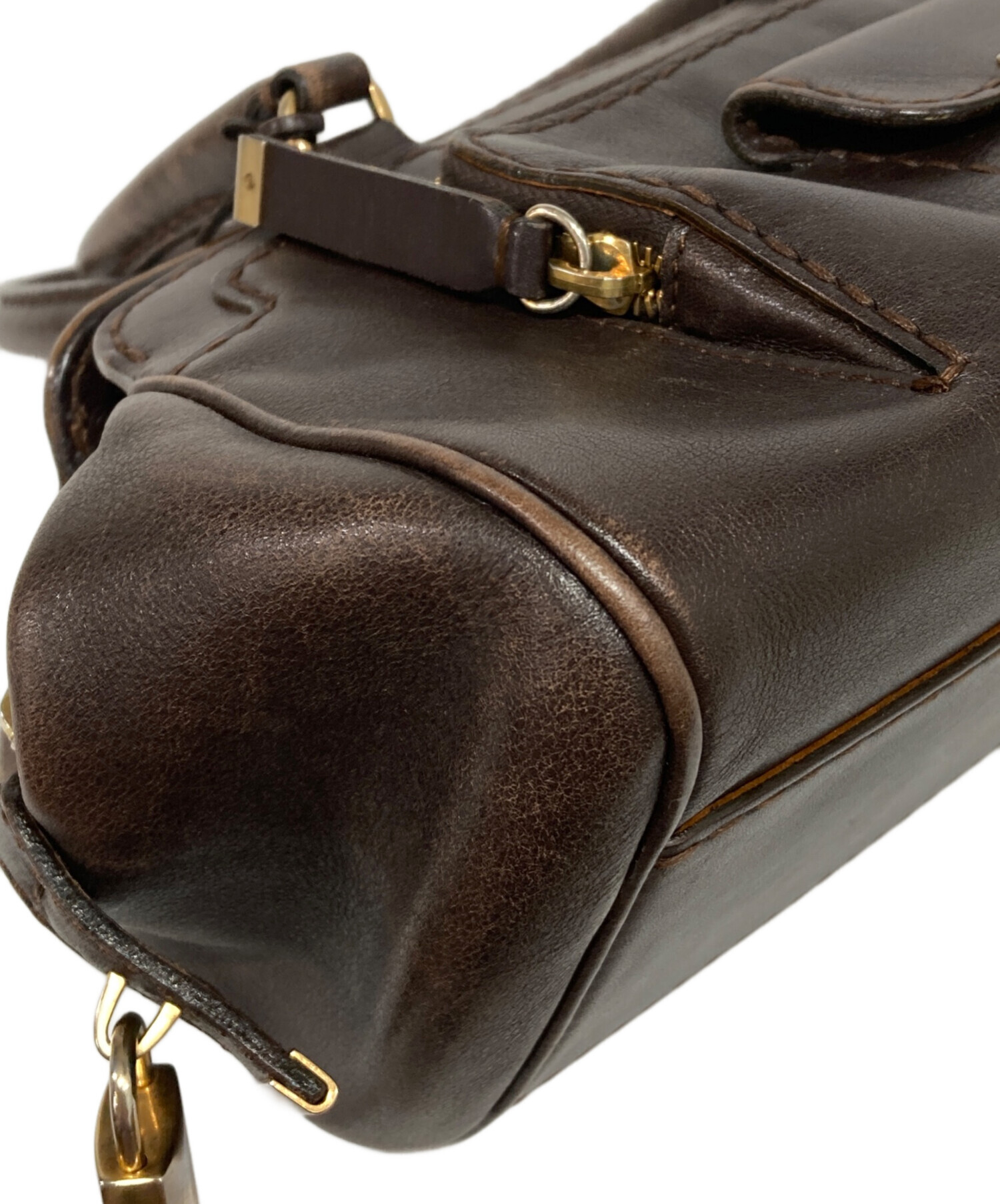 中古・古着通販】TOD'S (トッズ) ミニボストンバッグ ブラウン