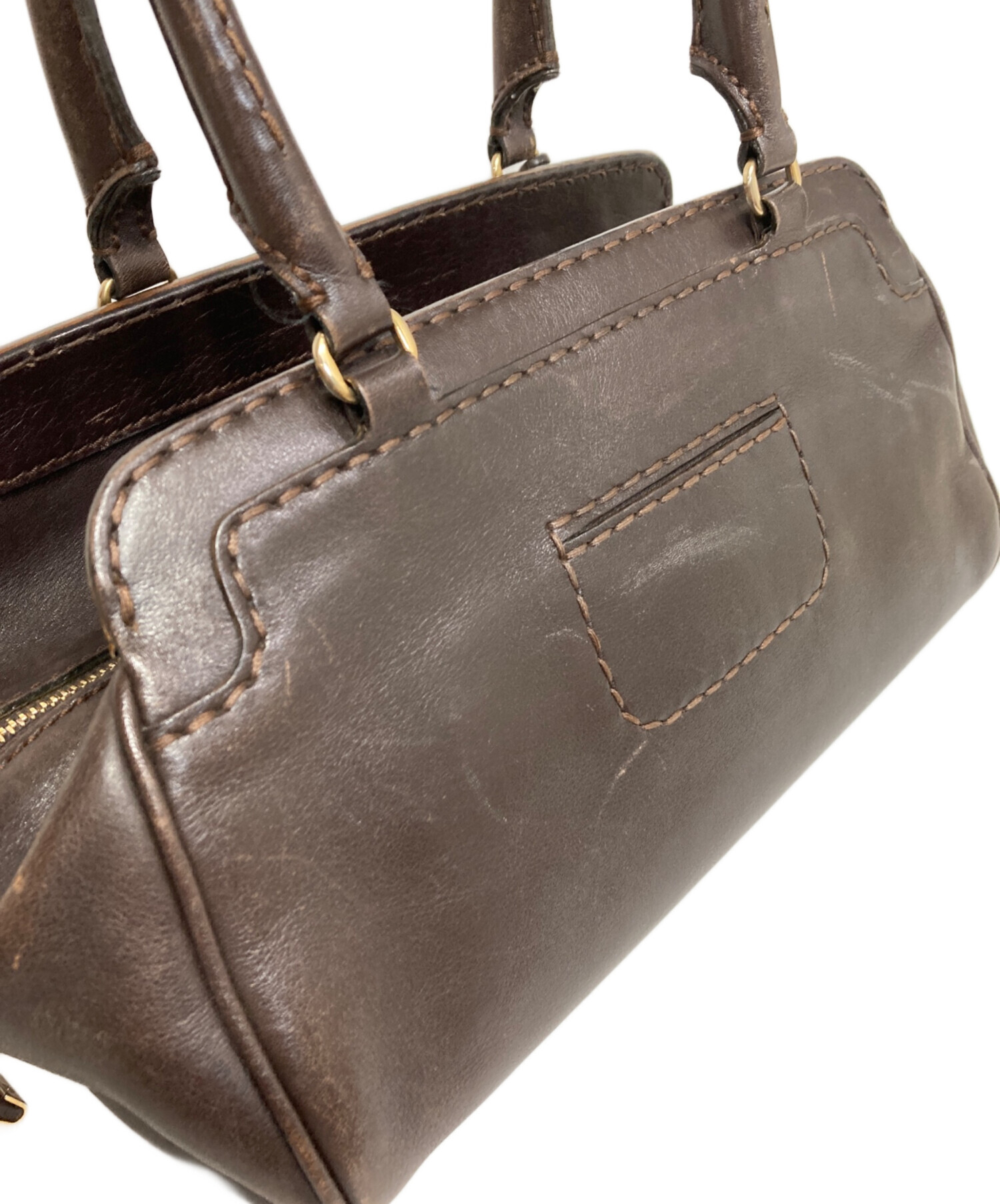 中古・古着通販】TOD'S (トッズ) ミニボストンバッグ ブラウン