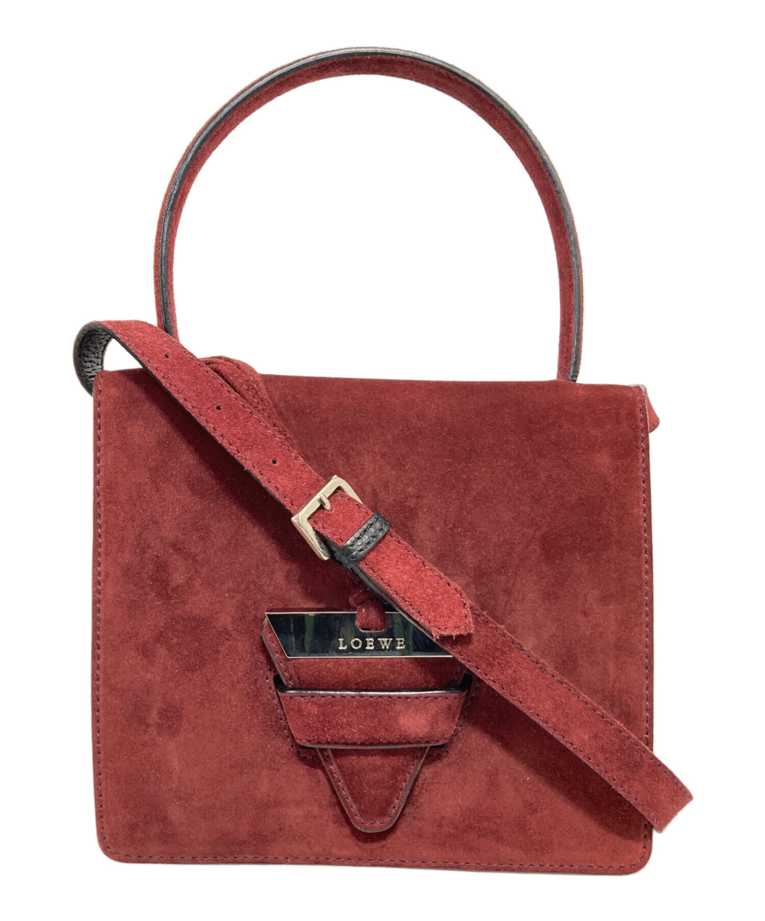 中古・古着通販】LOEWE (ロエベ) スエードトライアングルショルダー