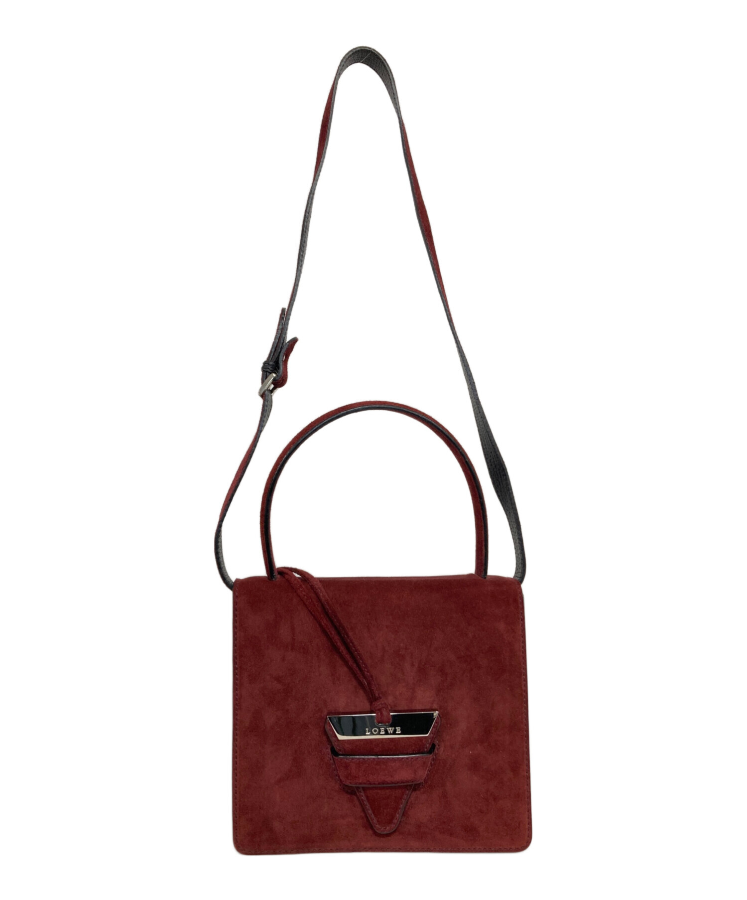 中古・古着通販】LOEWE (ロエベ) スエードトライアングルショルダー