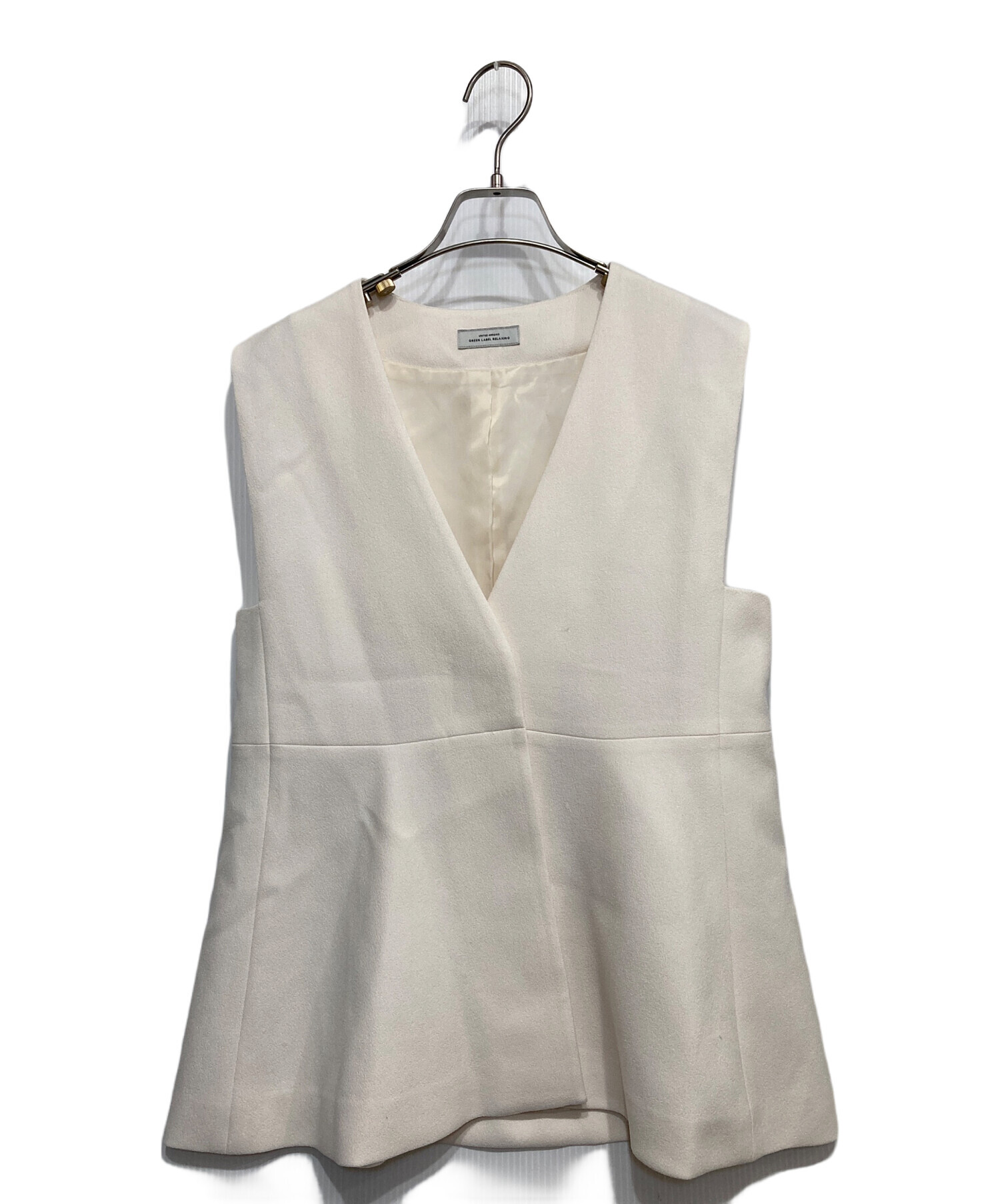 ソフト ジョーゼット ペプラム ジレ マシンウォッシャブル・ストレッチ・防シワ green label relaxing（グリーンレーベルリラクシング）の