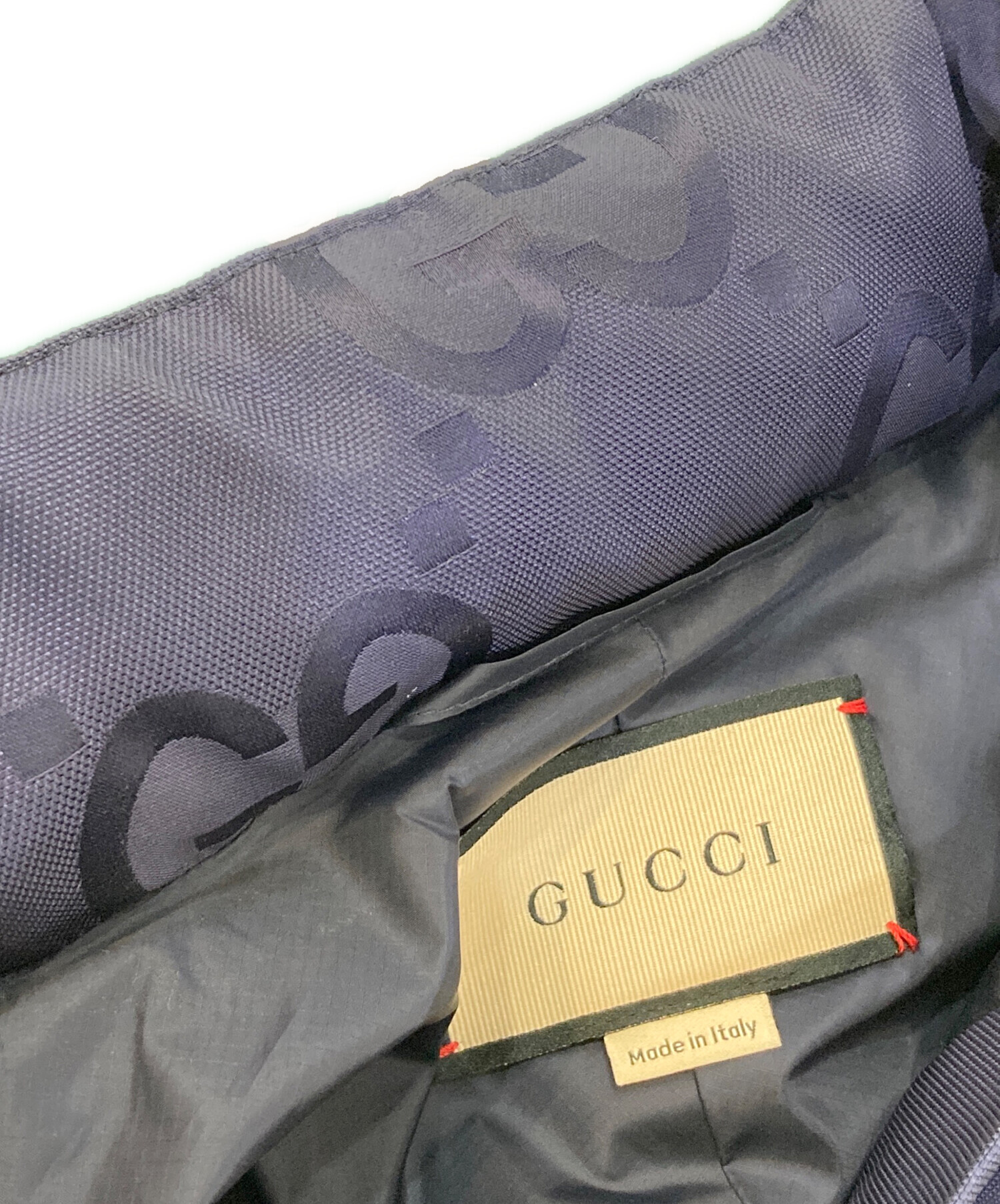 中古・古着通販】GUCCI (グッチ) GG NYLON HOODED JACKET ネイビー