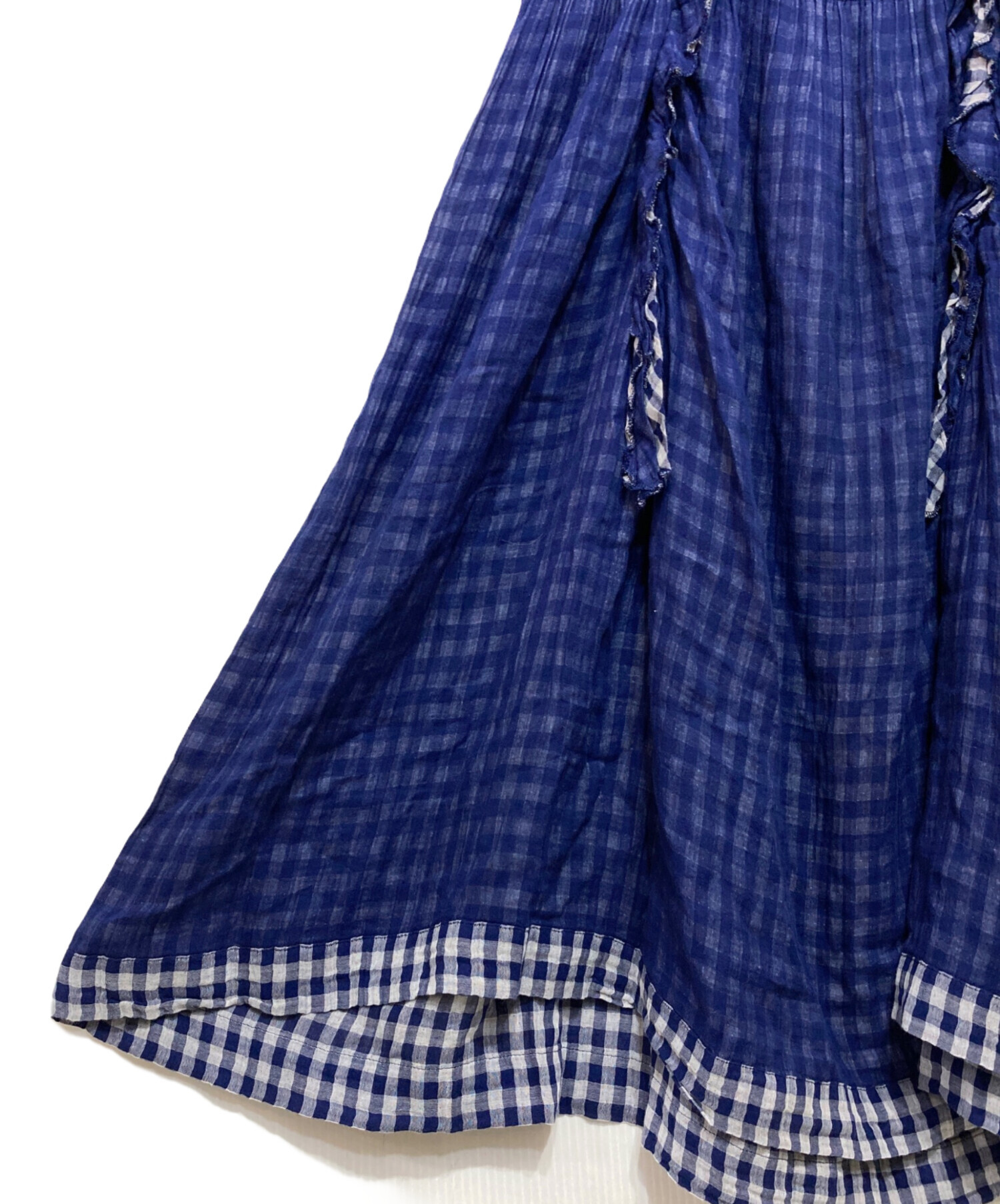トリココムデギャルソン　チェックチュールワンピース 中古・古着通販】tricot COMME des GARCONS (トリココムデギャルソン