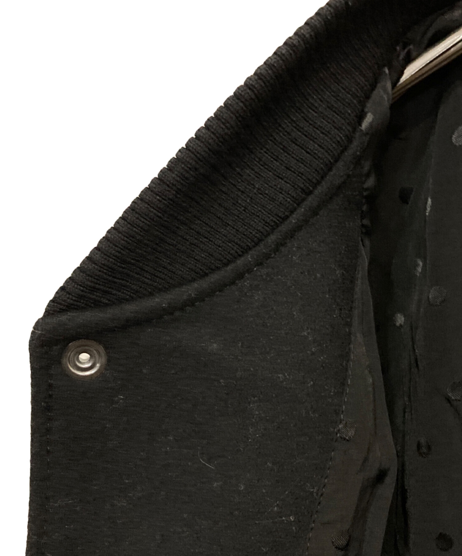 中古・古着通販】COACH (コーチ) レザー切替スタジャン ブラック