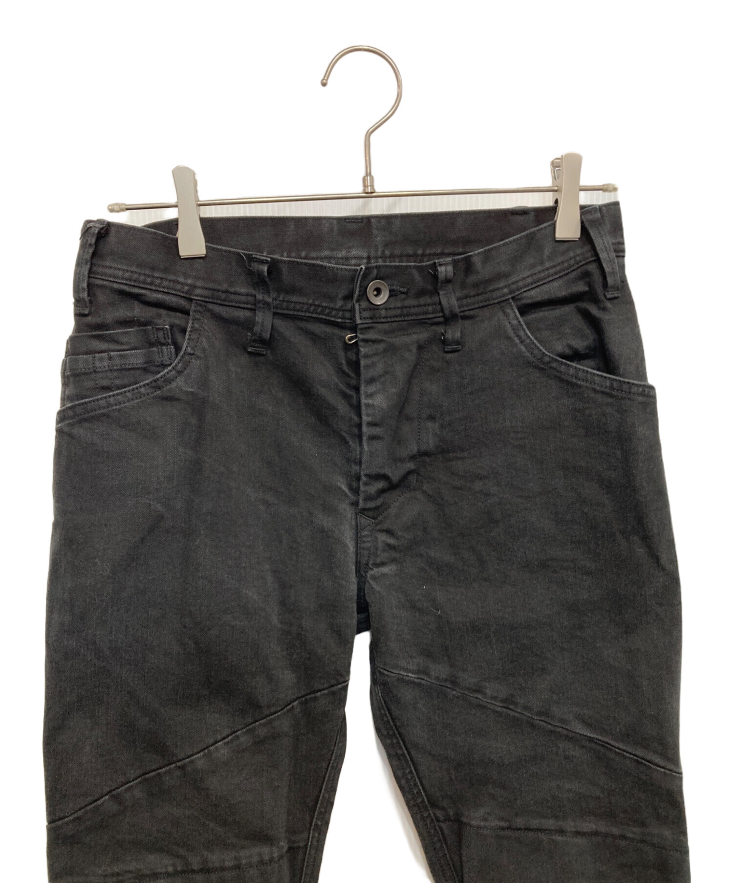 中古・古着通販】JULIUS (ユリウス) アークドデニムパンツ ブラック